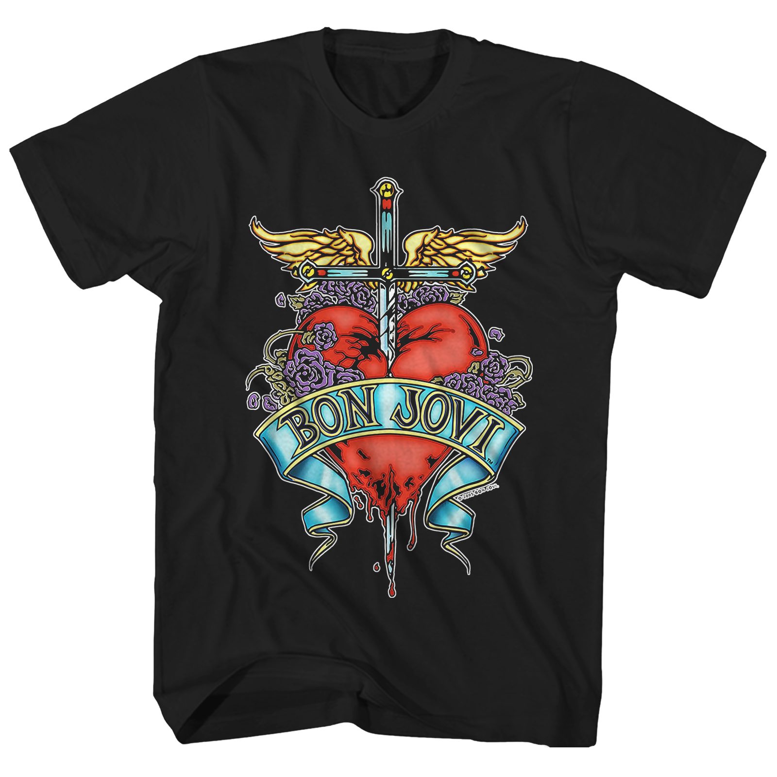 Bon Jovi TShirt Heart & Dagger Logo Bon Jovi TShirt