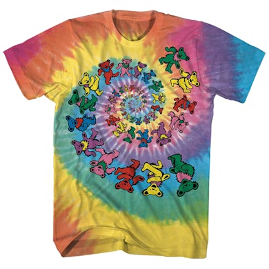 Grateful Dead T-Shirt | Dancing Bears Spiral Tie Dye Grateful Dead Shirt
