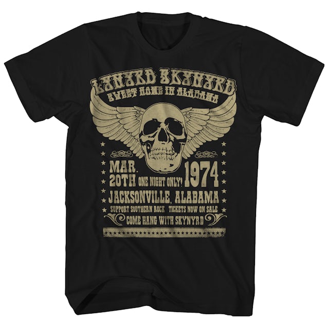 Lynyrd Skynyrd TShirt ’74 Alabama Concert Lynyrd Skynyrd TShirt