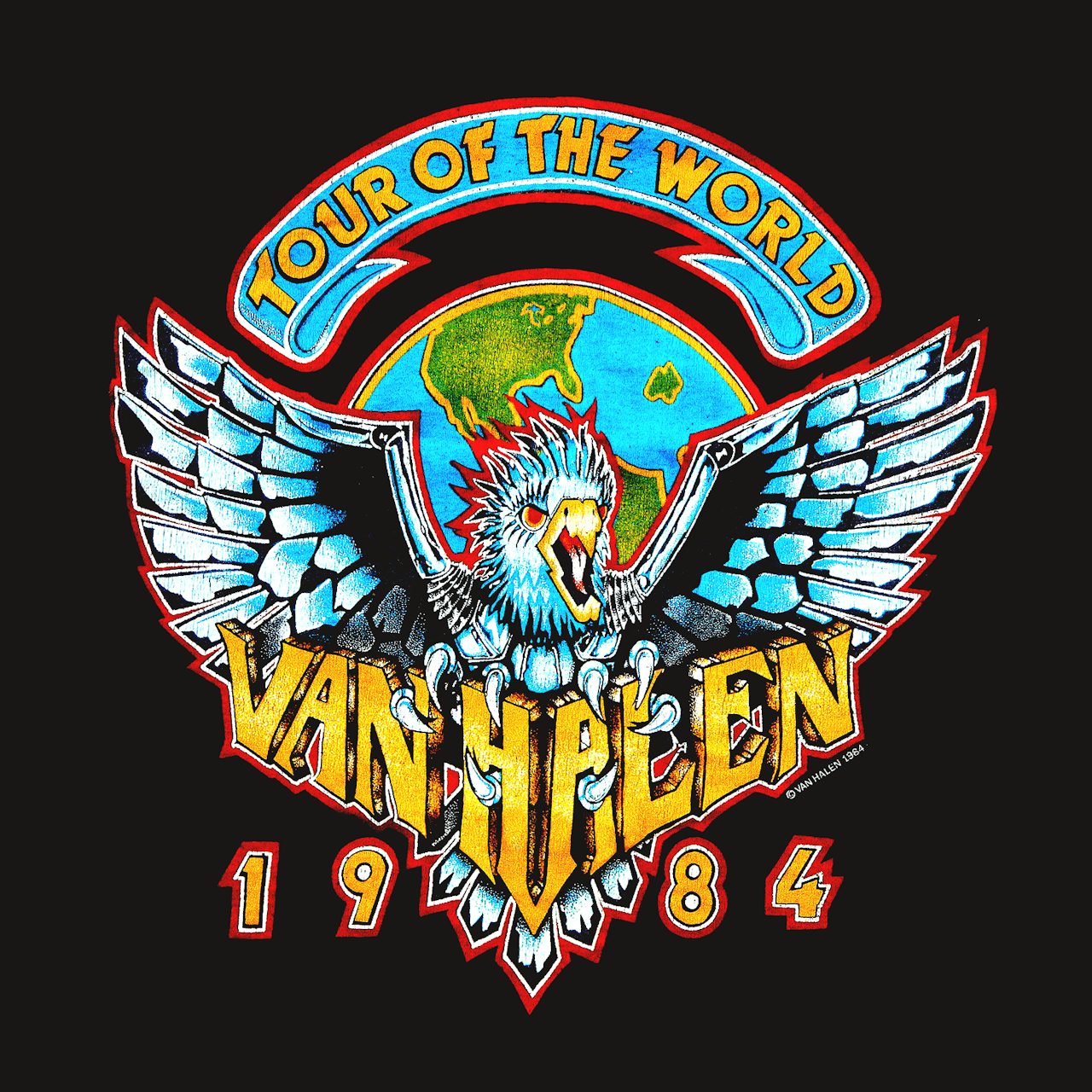 Van Halen TShirt ’84 World Tour Van Halen Shirt (Reissue)