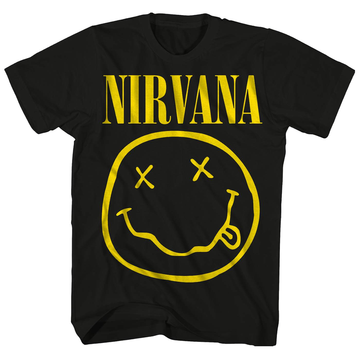 Sovesal modvirke Bedst Nirvana T-Shirt | Official Smiley Face Logo Nirvana Shirt