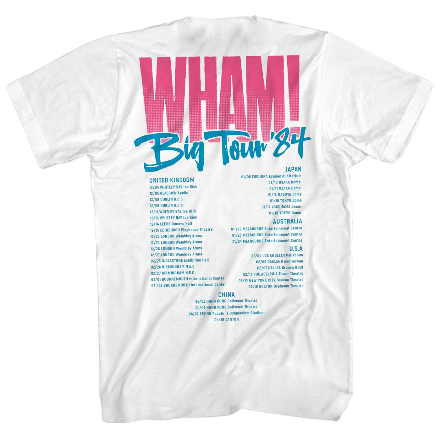 Wham! T-Shirt | Big Tour '84 Shirt (Reissue)