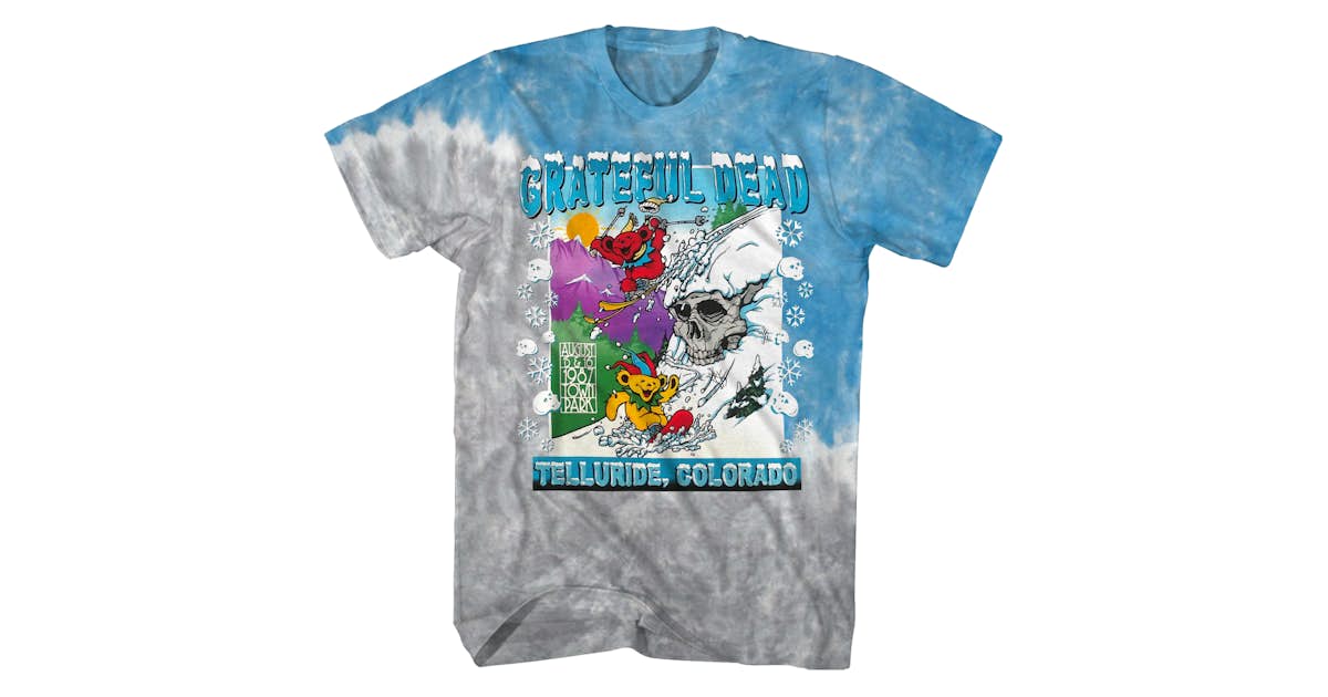 Grateful Dead T-Shirt  Telluride Avalanche Bears Tie Dye Grateful Dead  Shirt (Reissue)