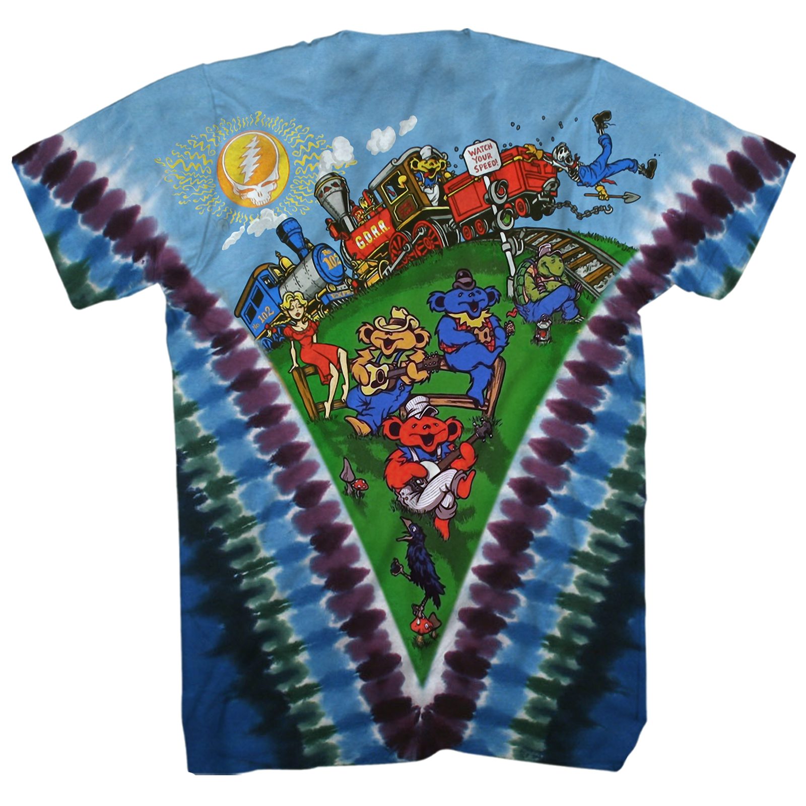 Grateful Dead T-Shirt | Grateful Dead Railroad Tie Dye Grateful Dead Shirt