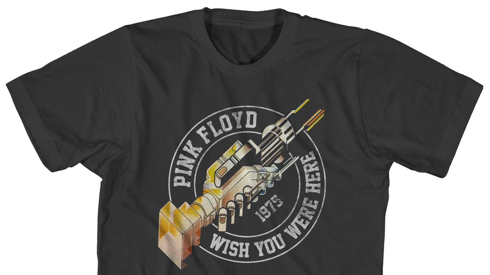 Wish T-Shirt Tour (Reissue) Here Floyd \'75 Were Pink Floyd | Pink Shirt You