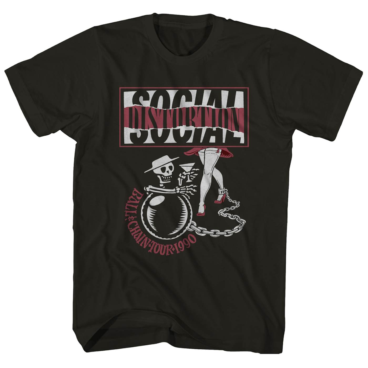 Social Distortion T-Shirt | Ball & Chain ’90 Tour Social Distortion Shirt (Reissue)