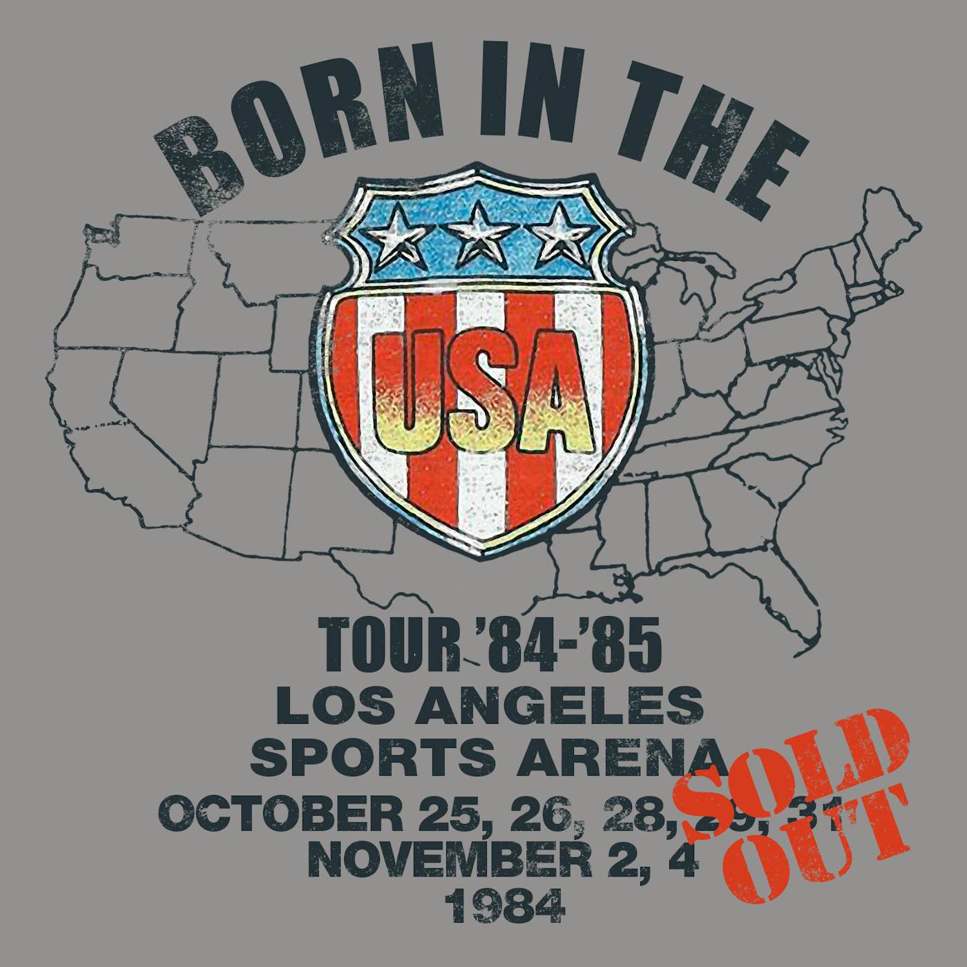 bruce springsteen born in the usa tour shirt