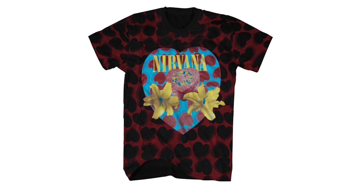 desillusion fraktion Flourish Nirvana T-Shirt | Heart Shaped Box Nirvana Shirt