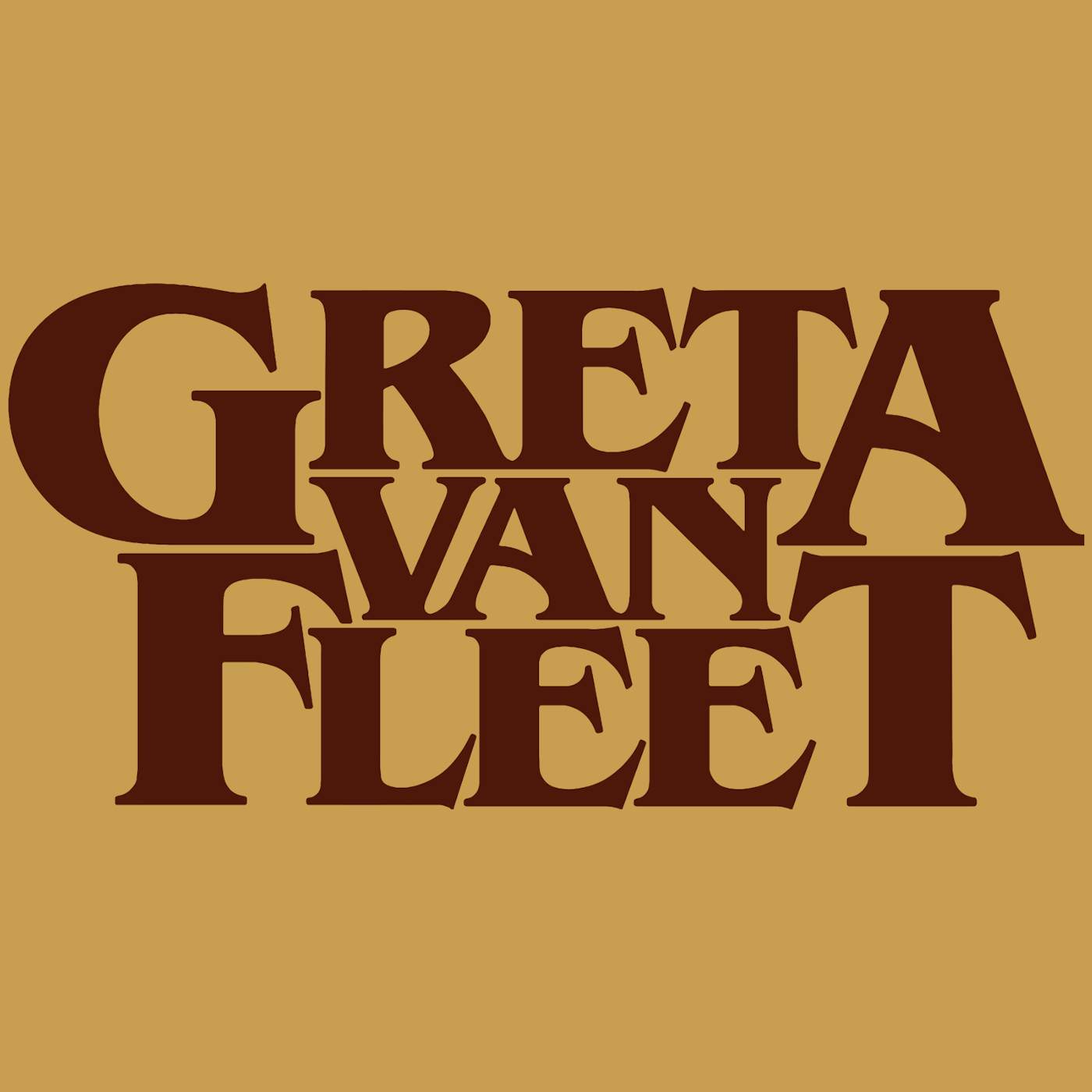 Greta Van Fleet T-Shirt | Gold Classic Logo Greta Van Fleet Shirt