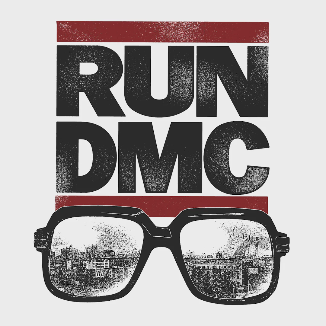 Run DMC T-Shirt | Classic Logo & Glasses Run DMC Shirt
