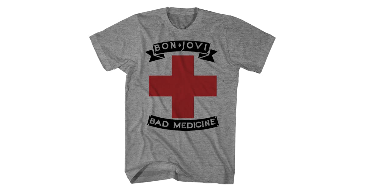 Óxido escarabajo Estricto Bon Jovi T-Shirt | Bad Medicine Bon Jovi T-Shirt