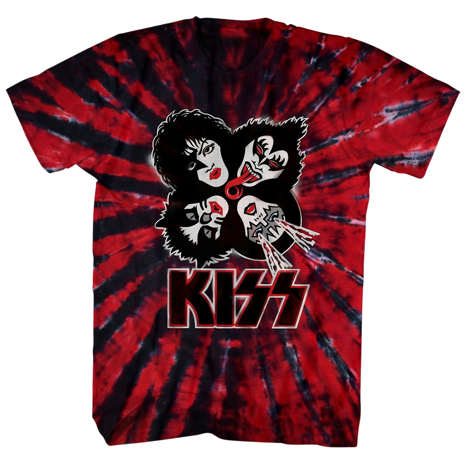 KISS TShirt Starburst Tie Dye KISS Shirt