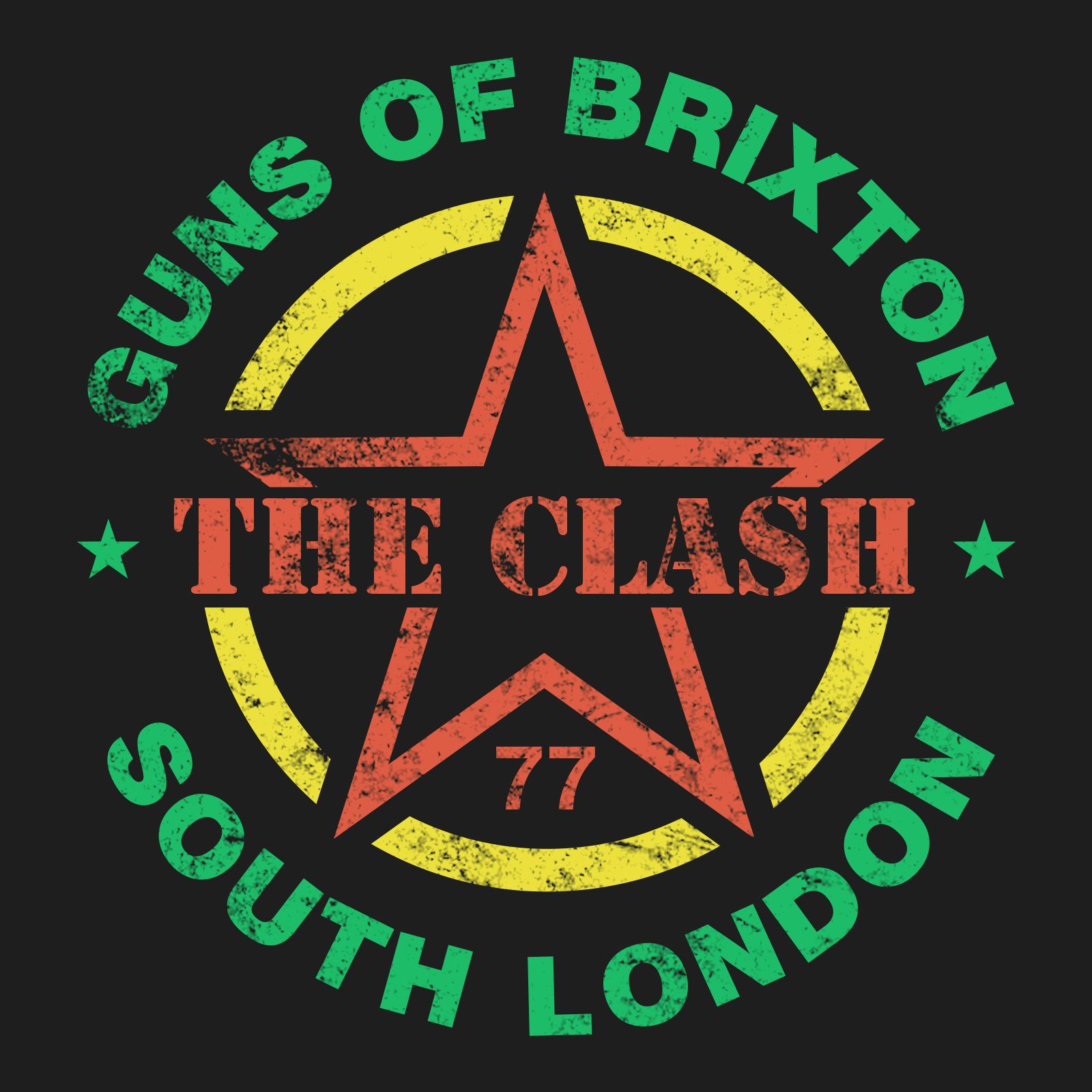 1st Album Clash Logo THE CLASH T SHIRT S-M-L-XL-2XL Brand New Official