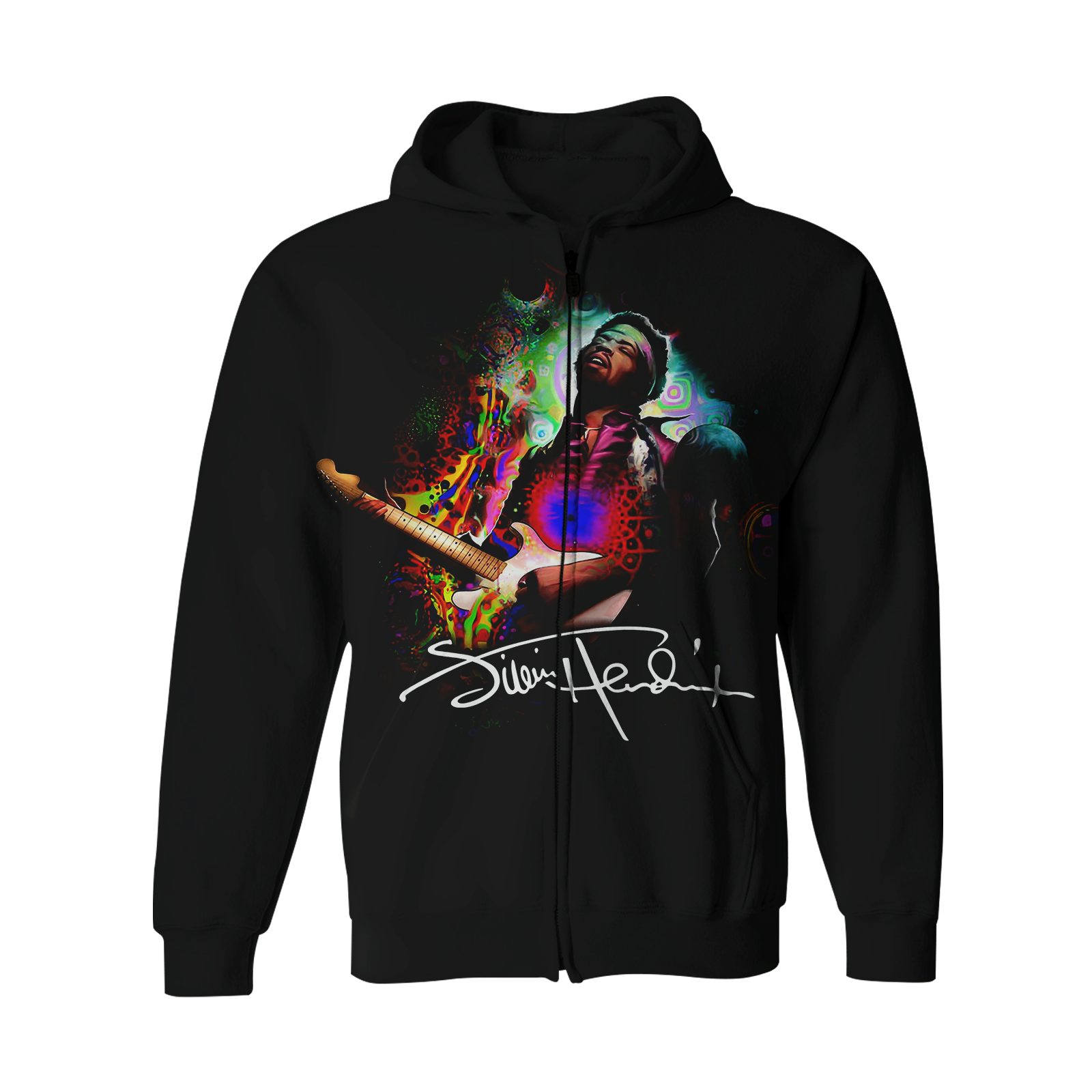 jimi hendrix zip up hoodie