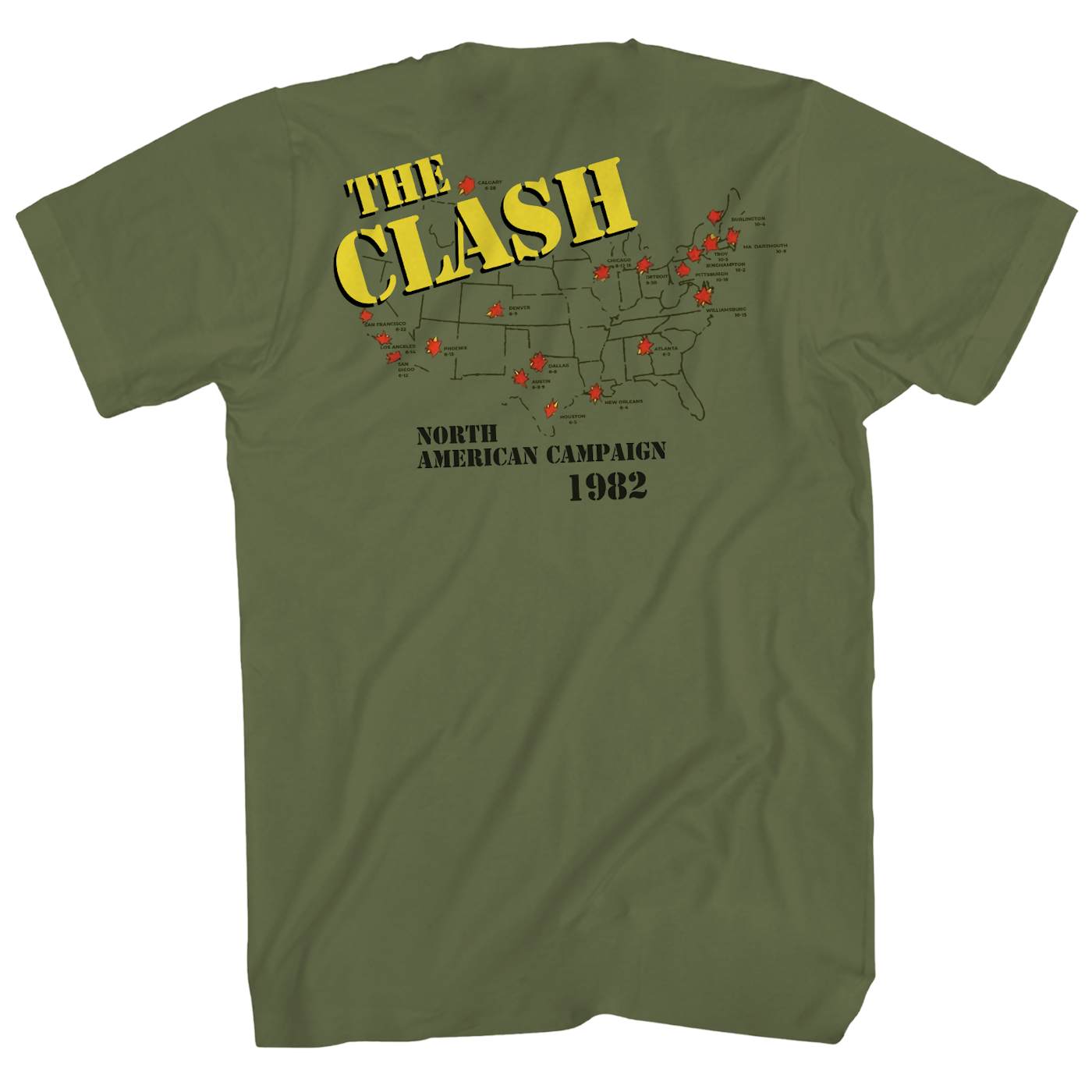 The Clash TShirt Know Your Rights Tour ’82 The Clash Shirt (Reissue)
