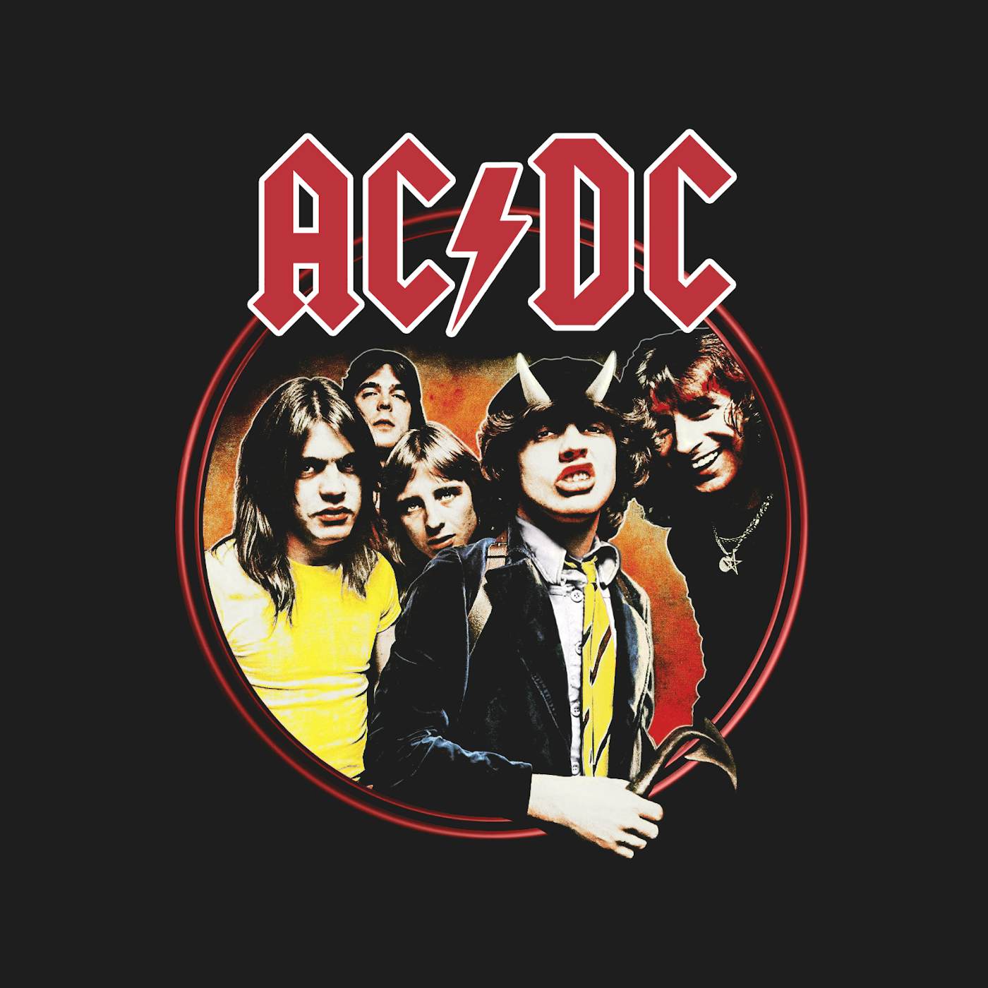 AC/DC T-Shirt | Highway To Hell Circle Logo AC/DC Shirt
