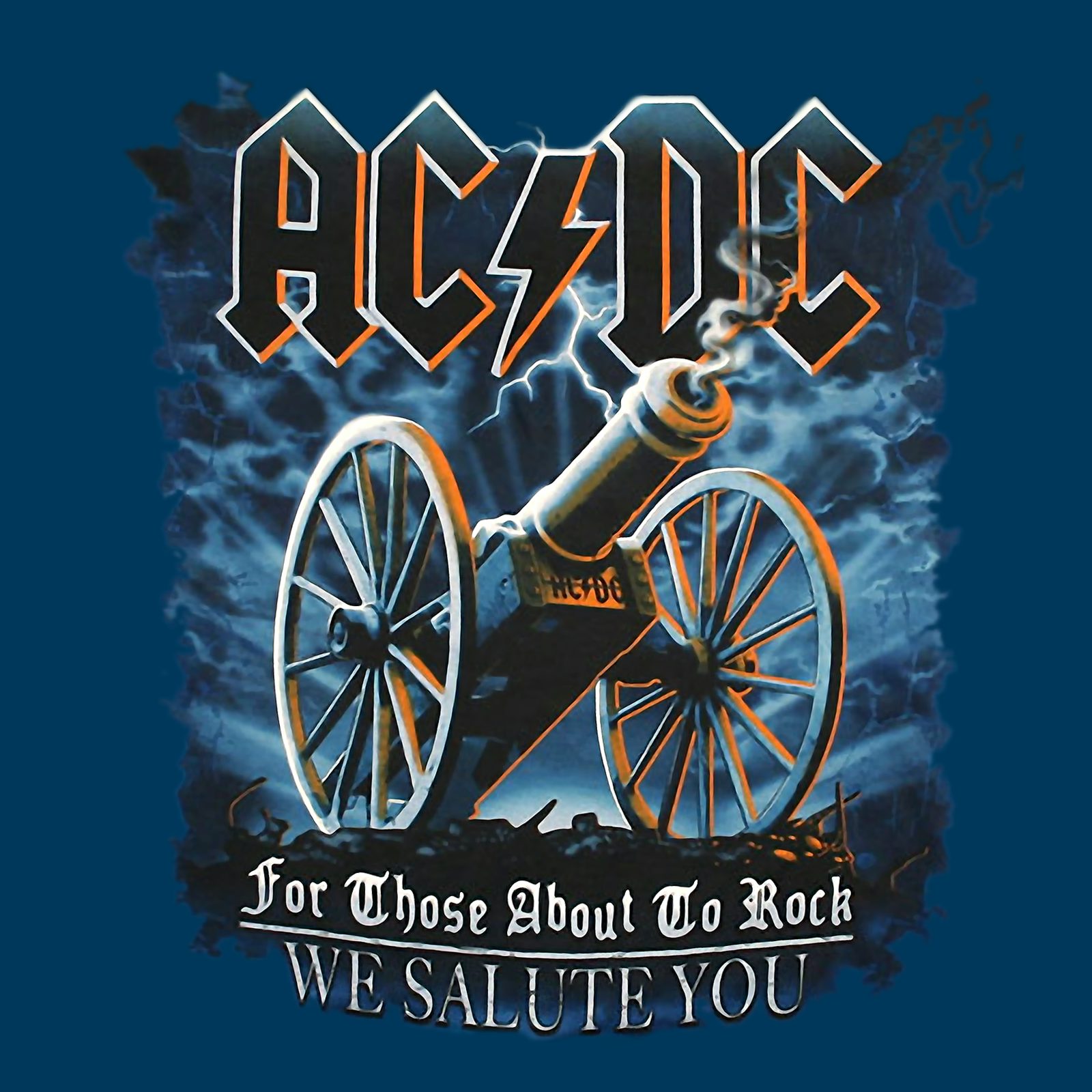 AC/DC Rock Or Bust World Tour 2016 Blue Tie Dye T Shirt New Official