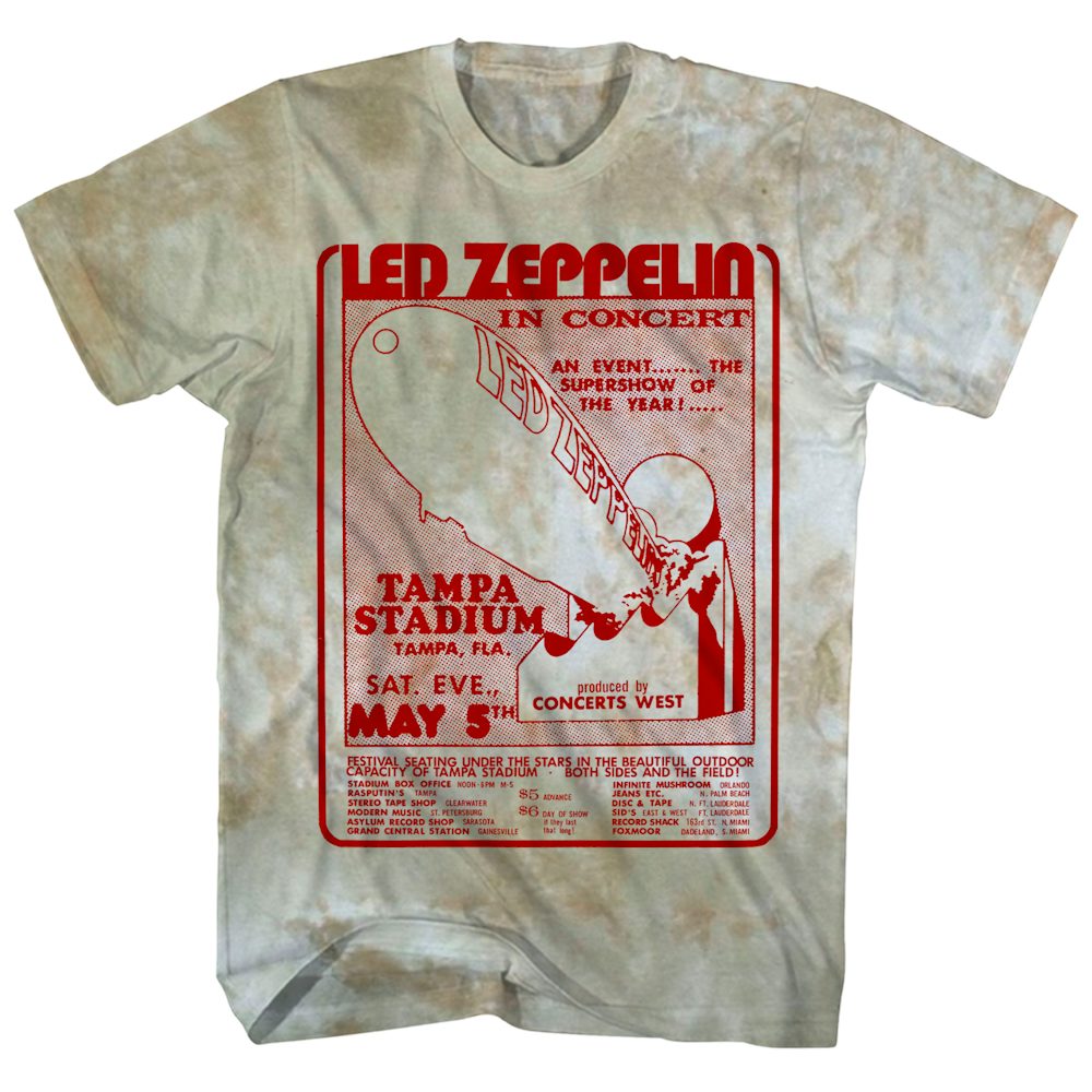 Led T-Shirt | Tampa Stadium Concert Led Zeppelin Shirt (Reissue)