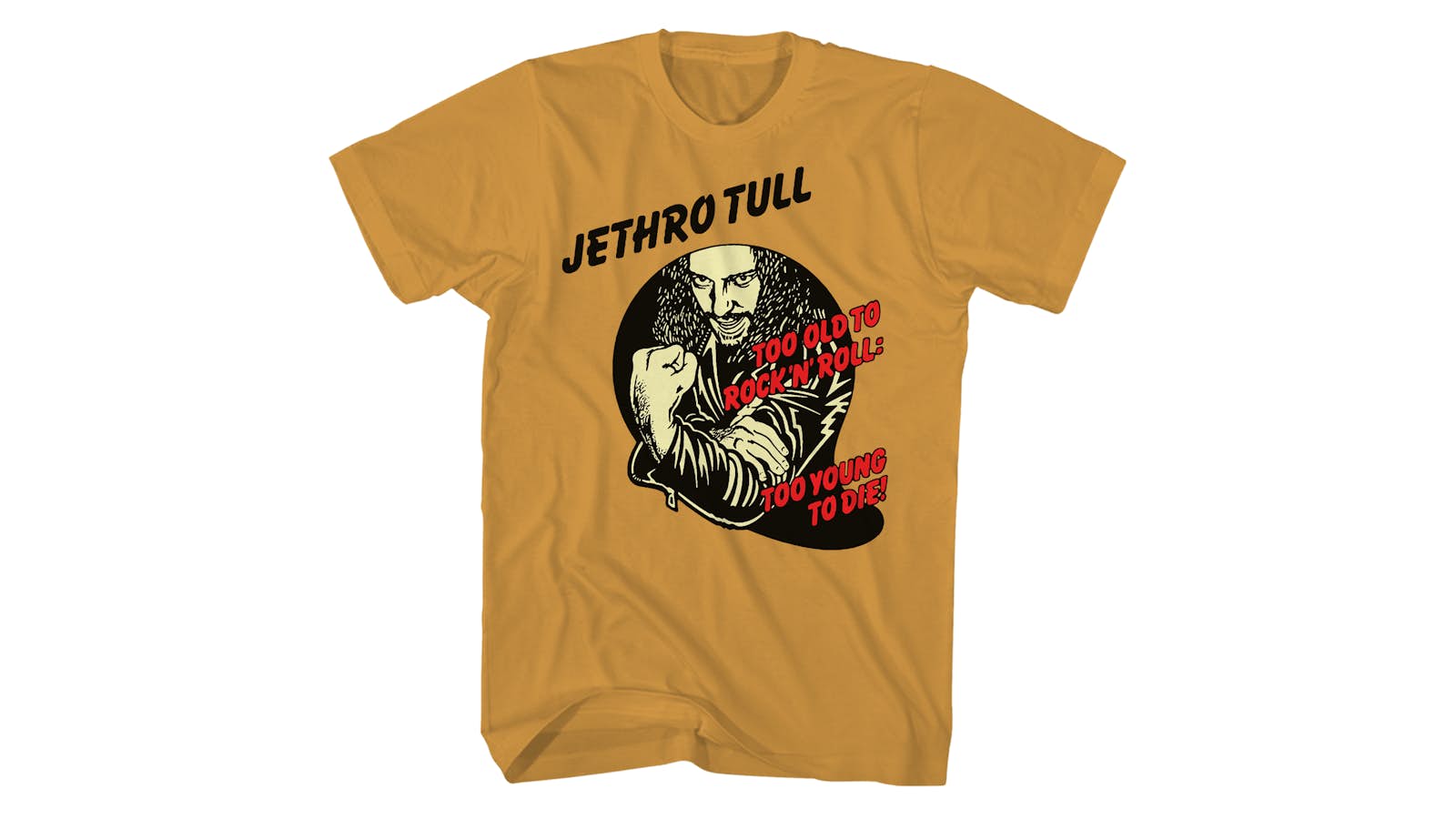 Jethro Tull T-Shirt | Too Old To Rock 'N' Roll Too Young To Die Album Art  Jethro Tull Shirt