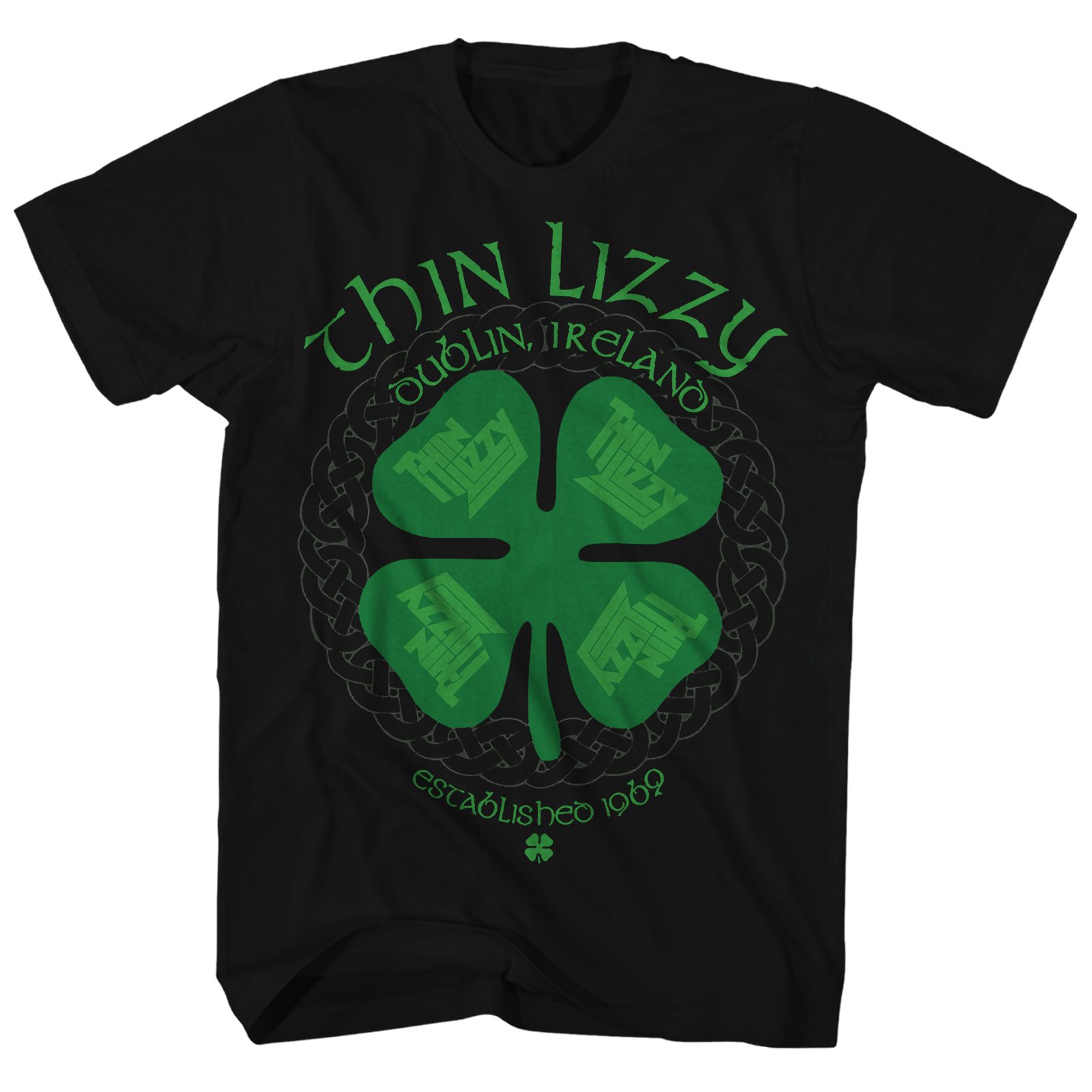 Thin Lizzy TShirt Four Leaf Clover Dublin, Ireland Logo Thin Lizzy Shirt