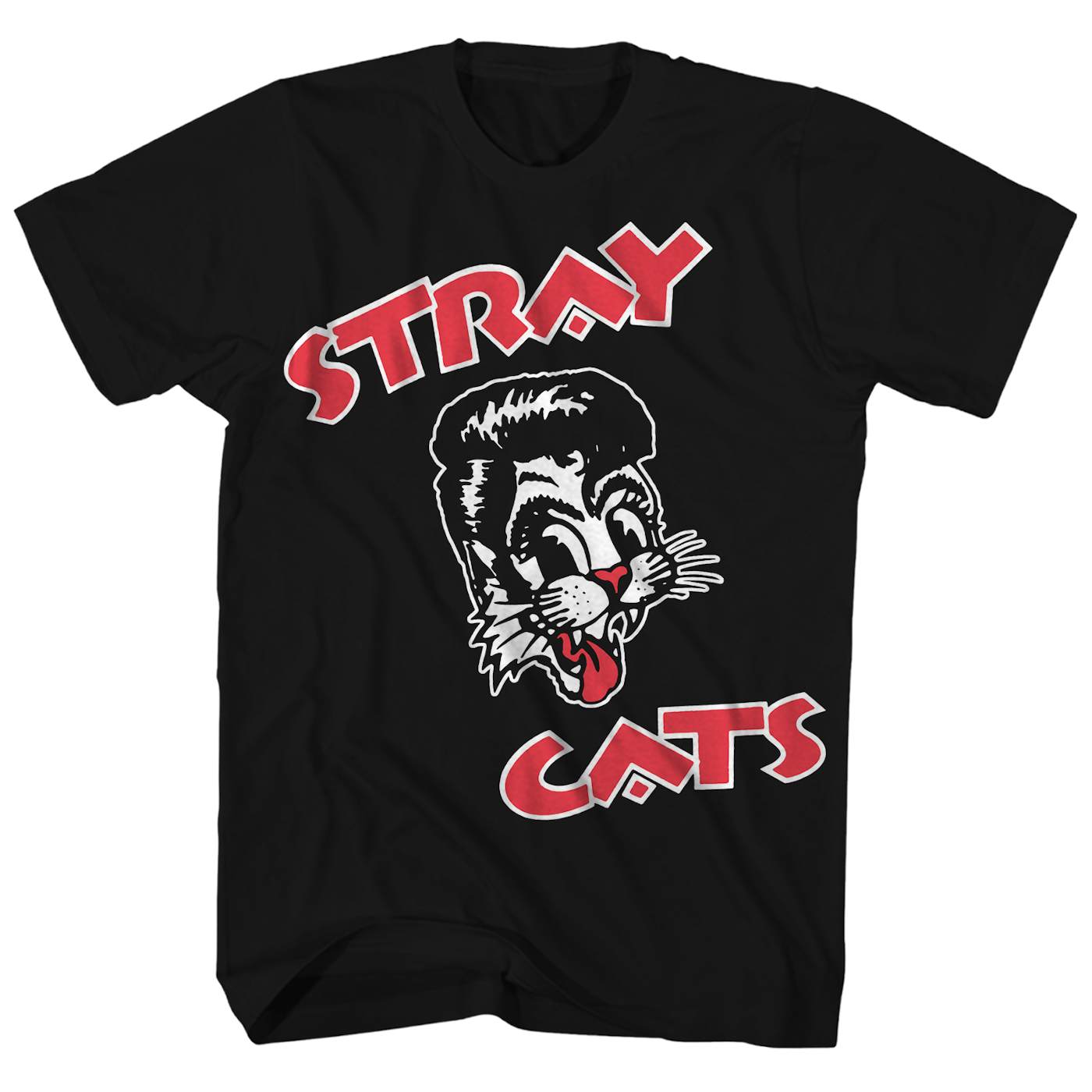 Stray Cats T-Shirt | Cat Head Logo Stray Cats Shirt