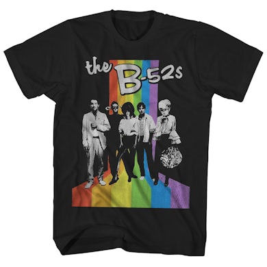 The B-52's T-Shirt | Retro Rainbow The B-52's Shirt
