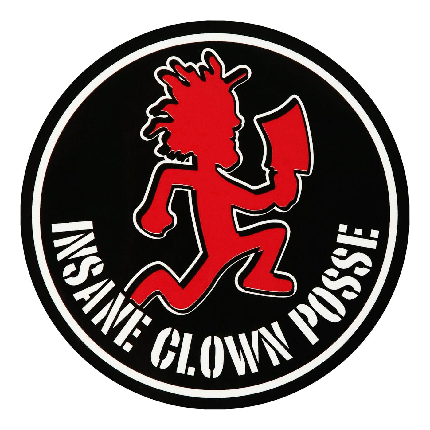 Insane Clown Posse Sticker | Red Hatchet Man Logo Insane Clown Posse Sticker