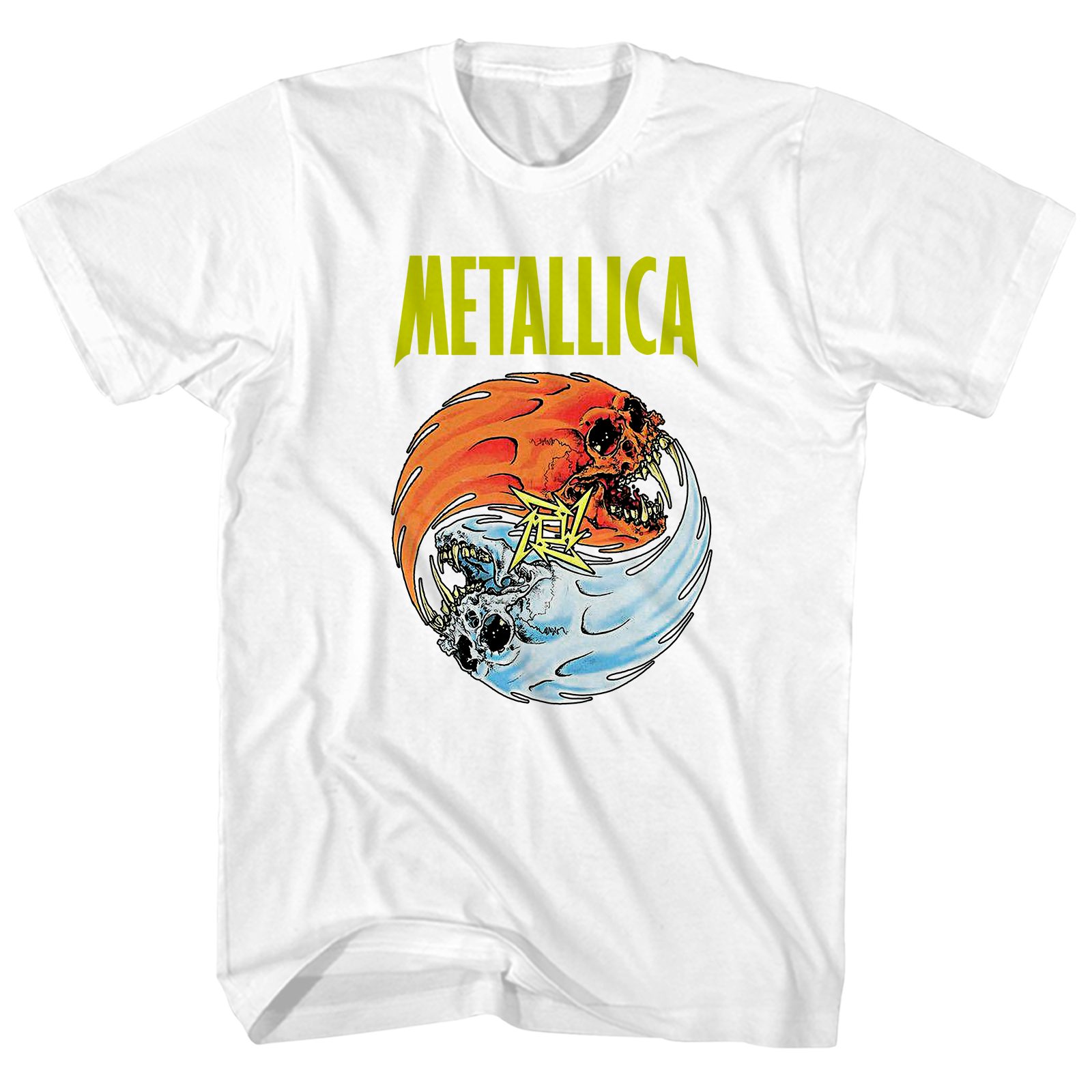 white metallica shirt