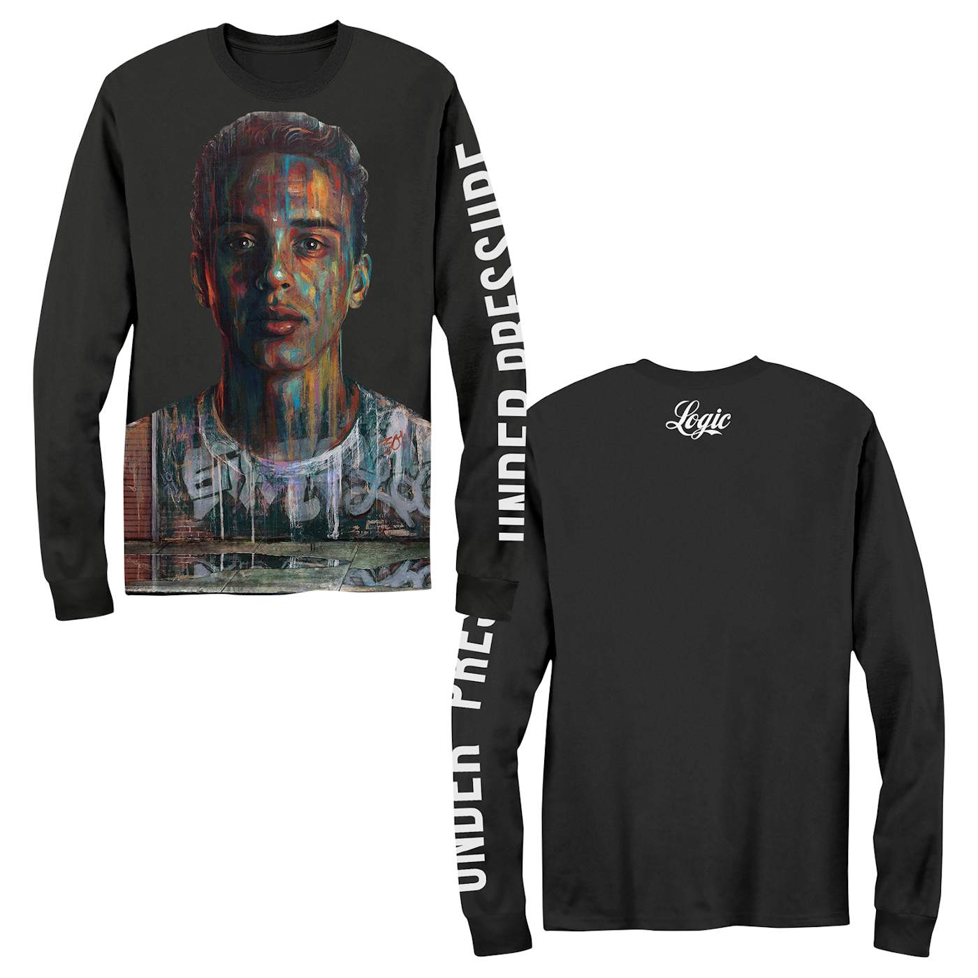 Painted Face Under Pressure Long Sleeve Shirt - Logic