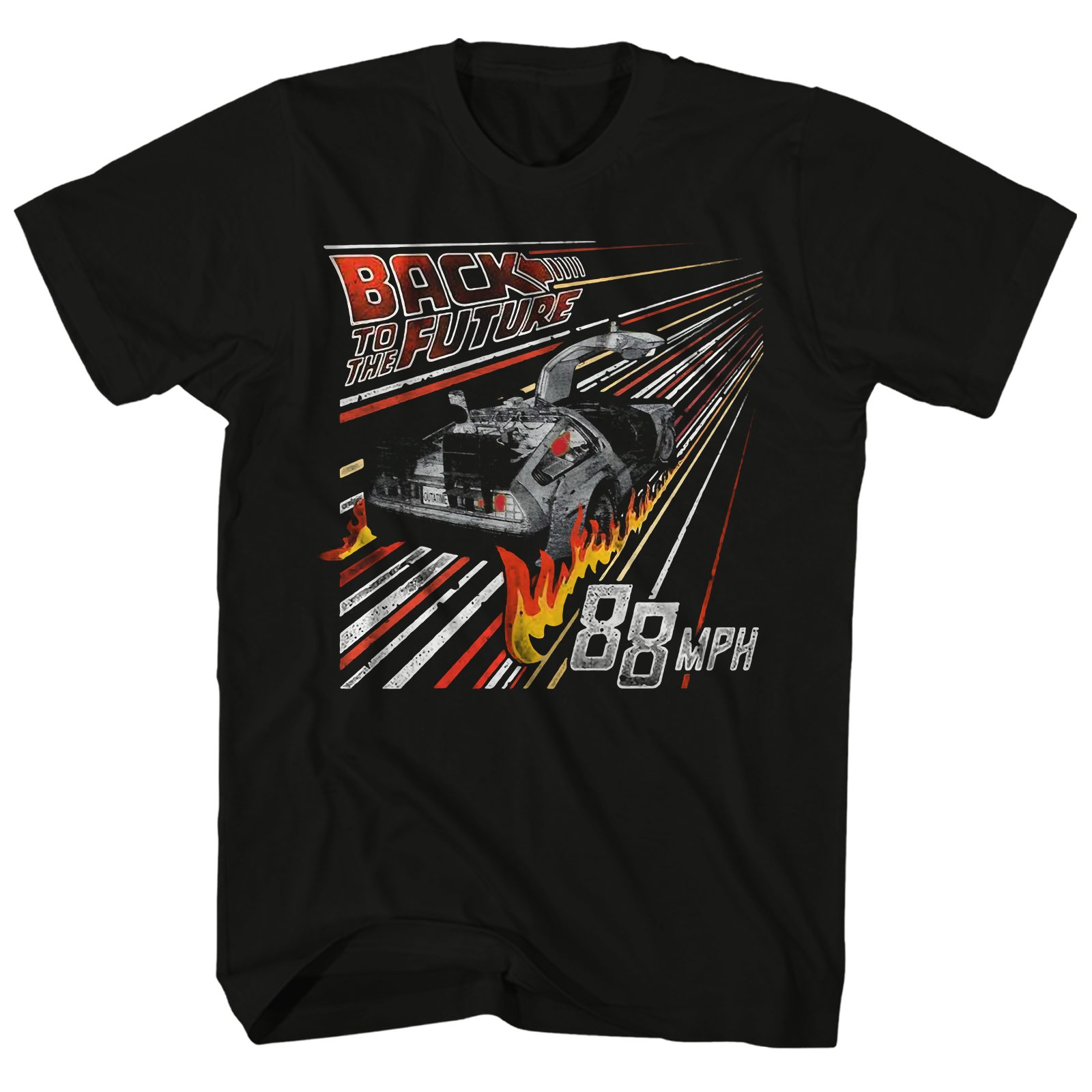 Back To The Future Mcfly 88 Flying Car Men's T Shirt Delroean 88 Miles Per Hour 