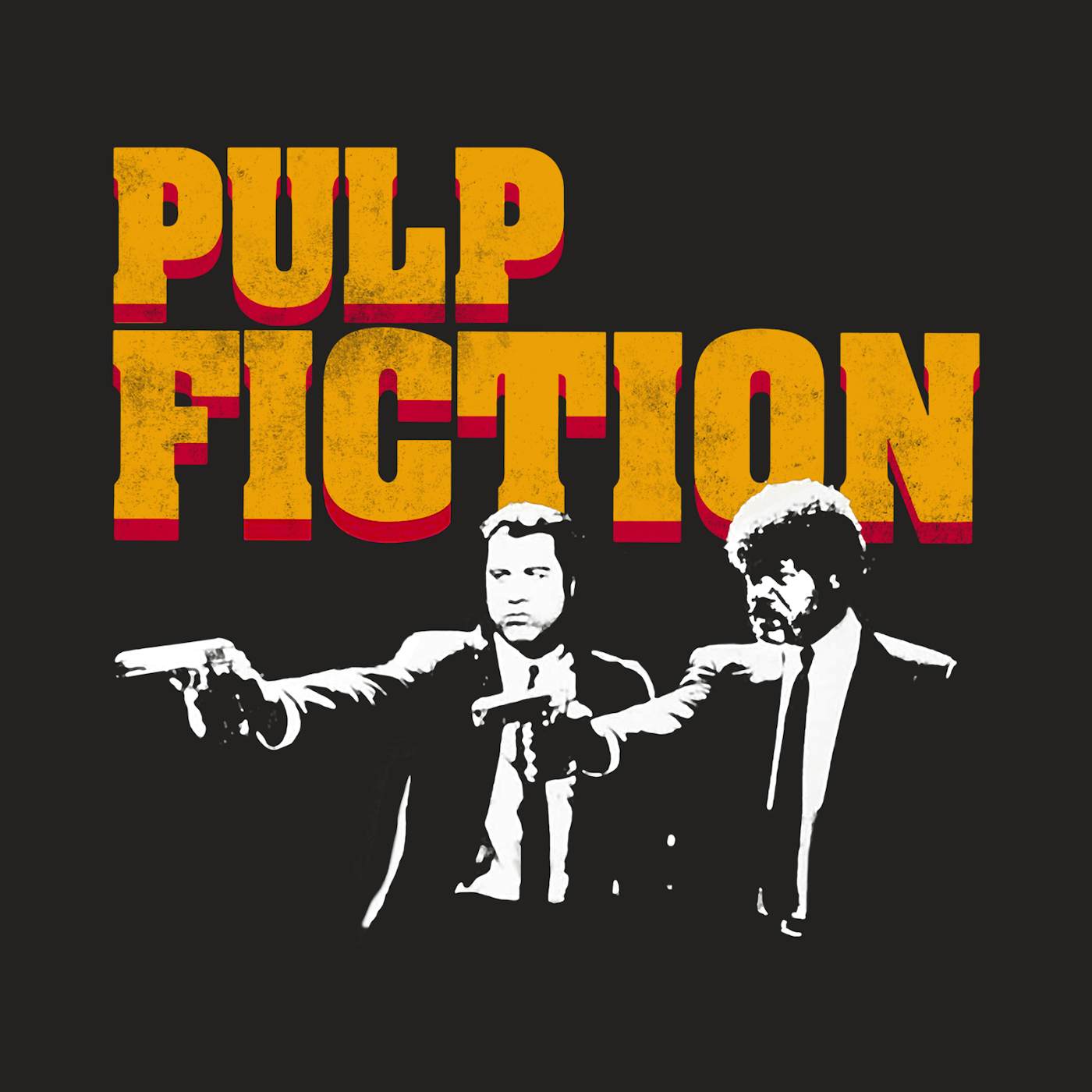 Pulp Fiction T-Shirt | B&W Jules and Vincent With Guns Pulp Fiction Shirt