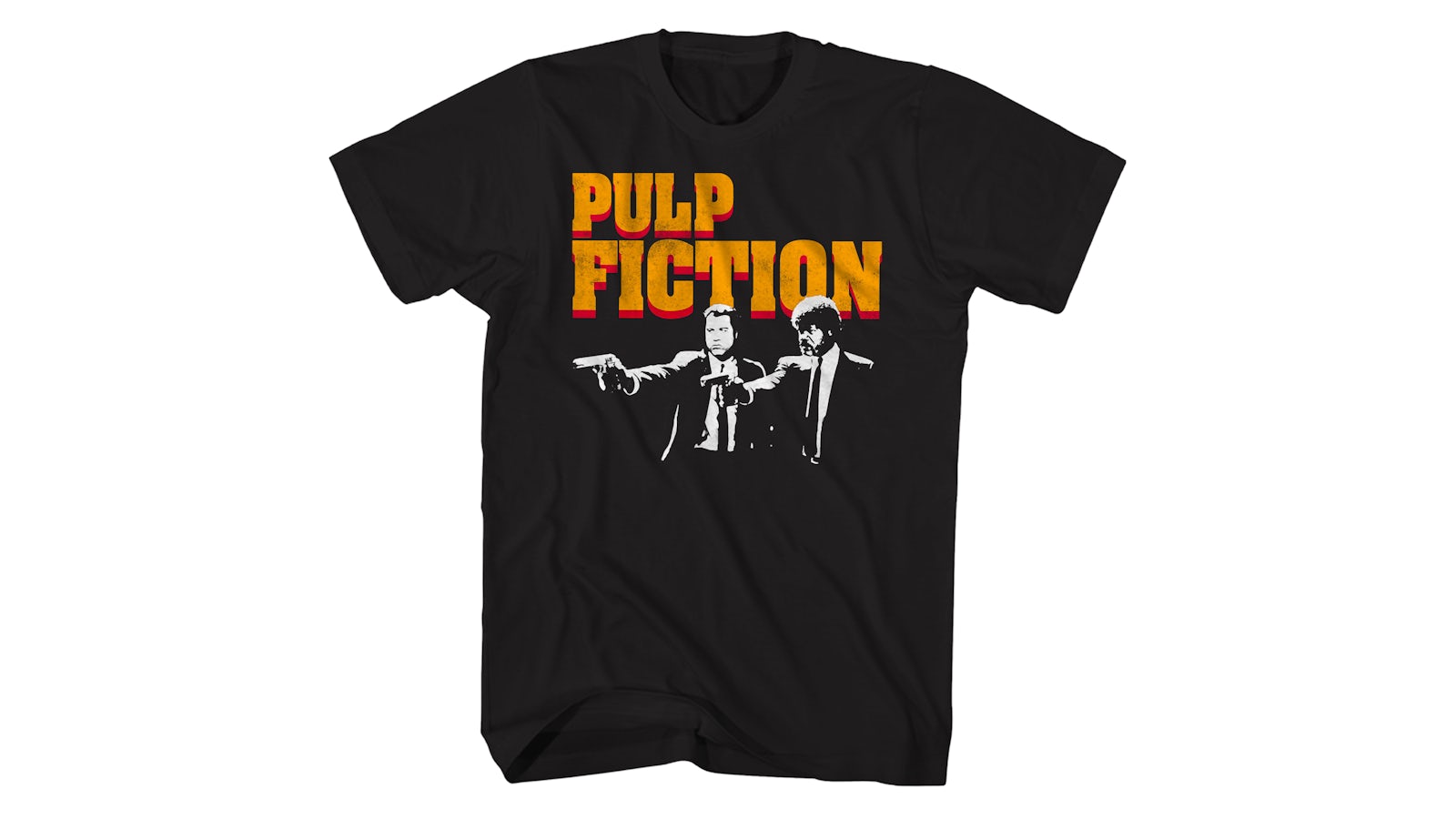 Pulp Fiction T-Shirt | B&W Jules and Vincent With Guns Fiction