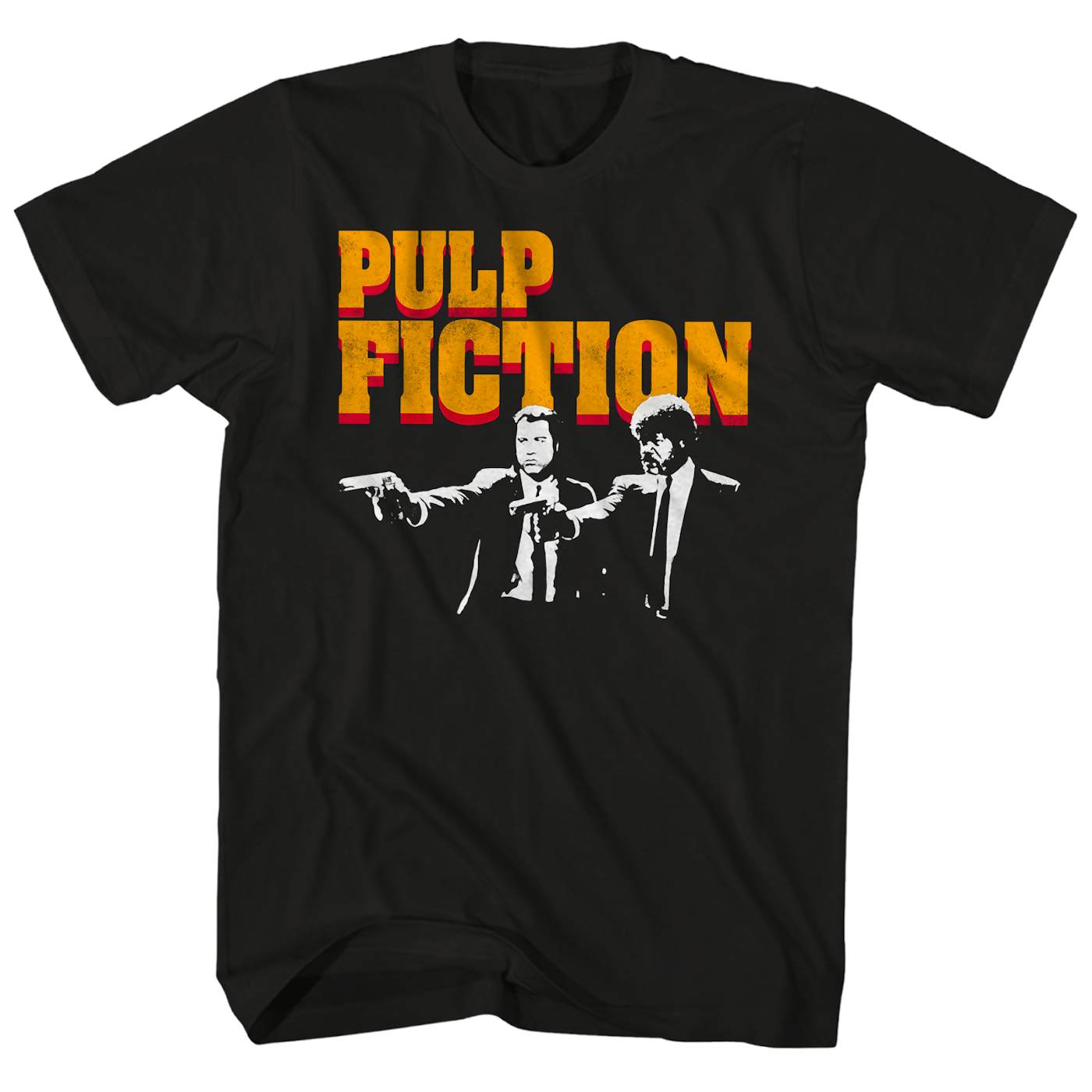 Pulp Fiction T-Shirt | B&W Jules and Vincent With Guns Pulp Fiction Shirt