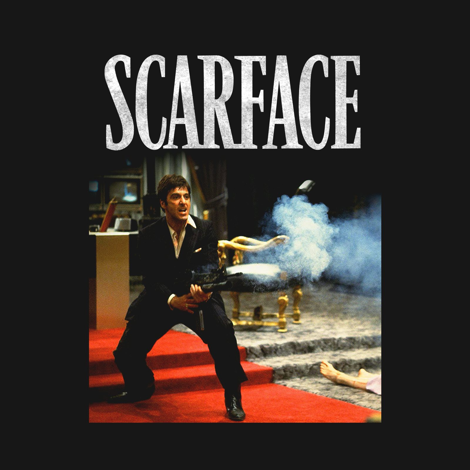 Scarface TShirt Say Hello To My Little Friend Scene Scarface Shirt