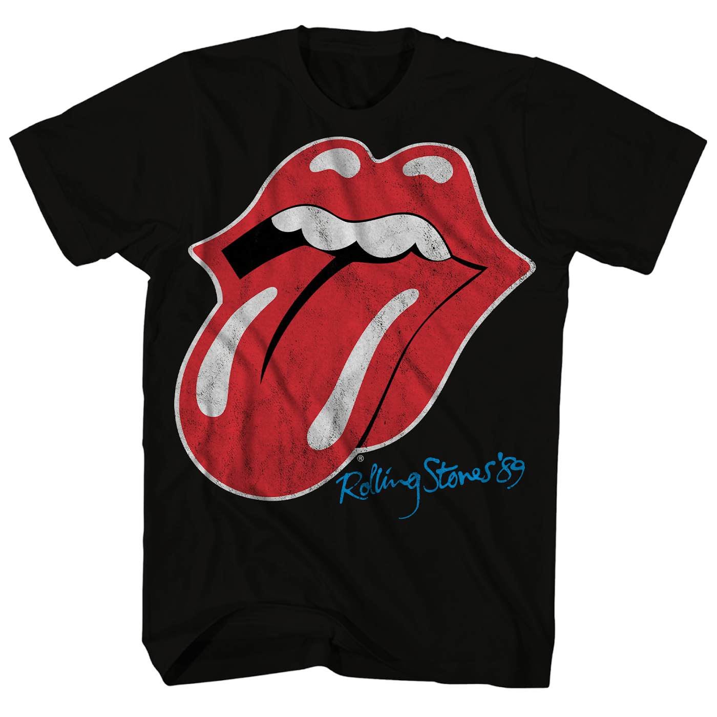 vej Grine thespian The Rolling Stones T-Shirt | '89 Distressed Classic Tongue Logo The Rolling  Stones Shirt