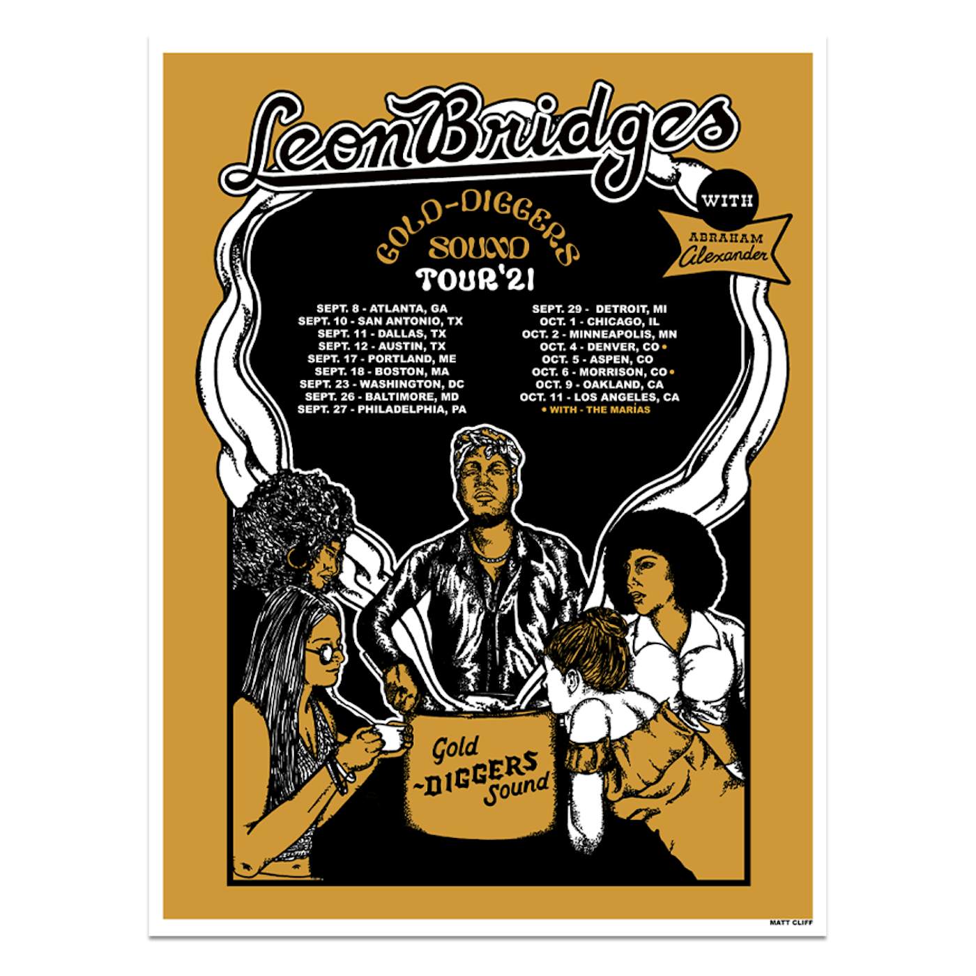 Leon Bridges GDS 2021 Tour Poster