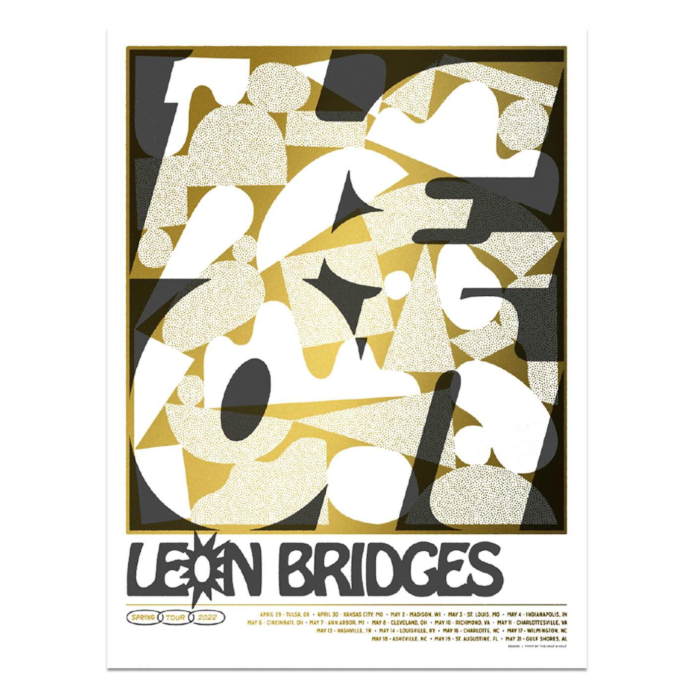 Leon Bridges US Tour Spring 2022 Poster