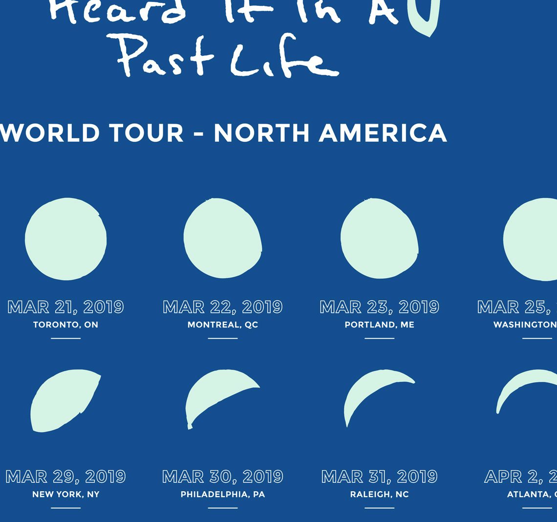 Heard It In A Past Life World Tour Poster North America March/April