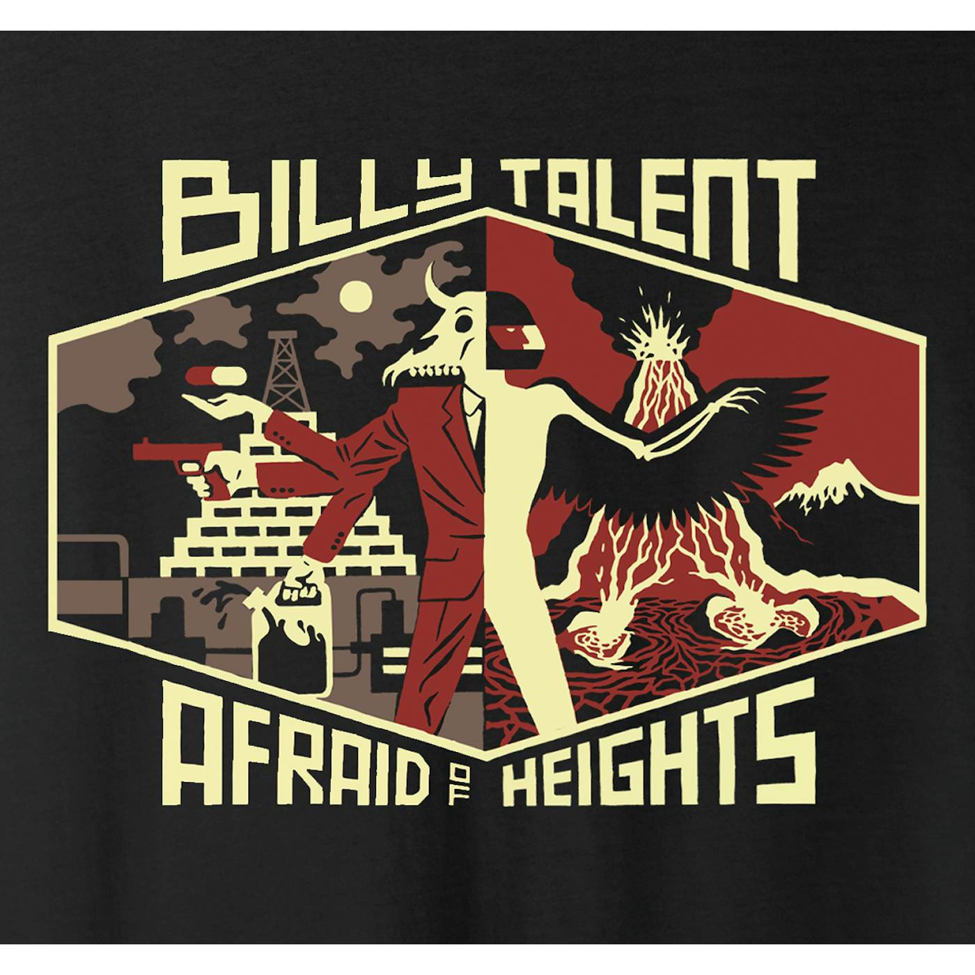 Billy Talent Afraid of Heights 2017 Canada Tour T-Shirt