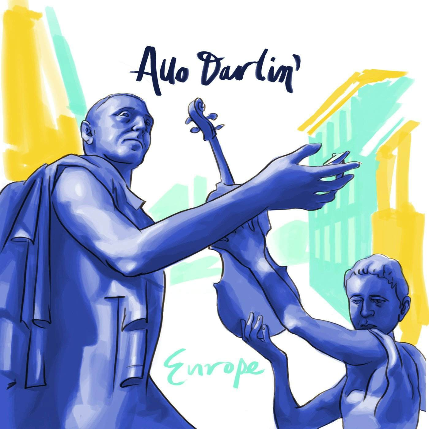 Allo Darlin' 'Europe Single' Vinyl 7" - Blue Vinyl Record