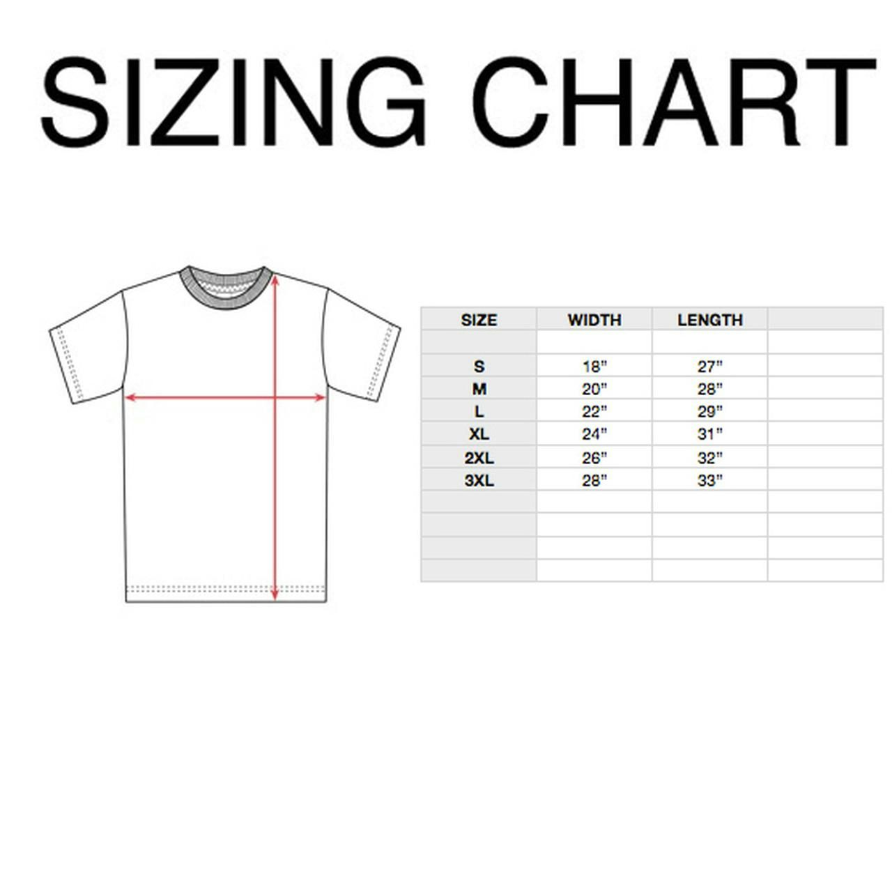 Merchbar Size Chart