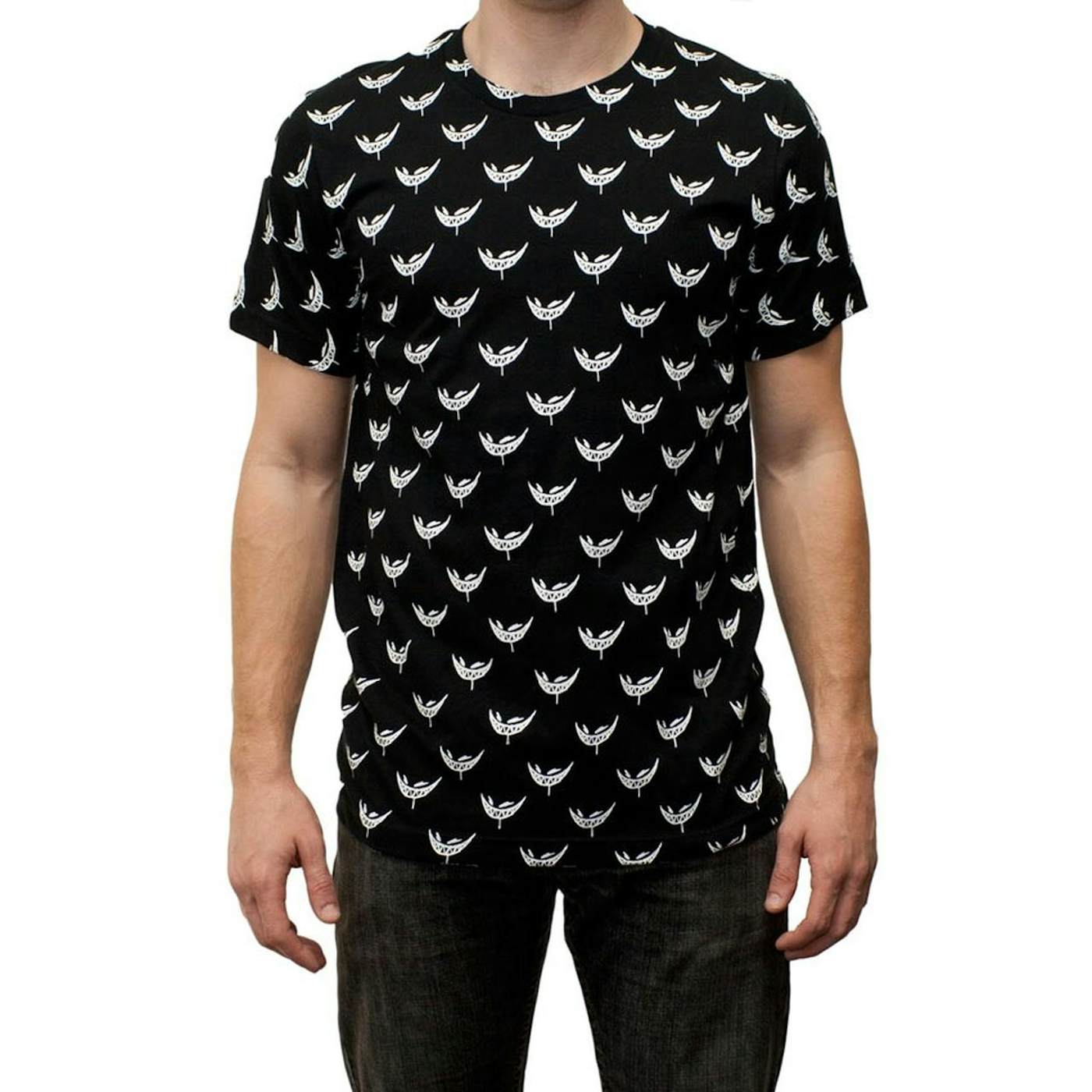 Feed Me // Black and White All Over Print Shirt