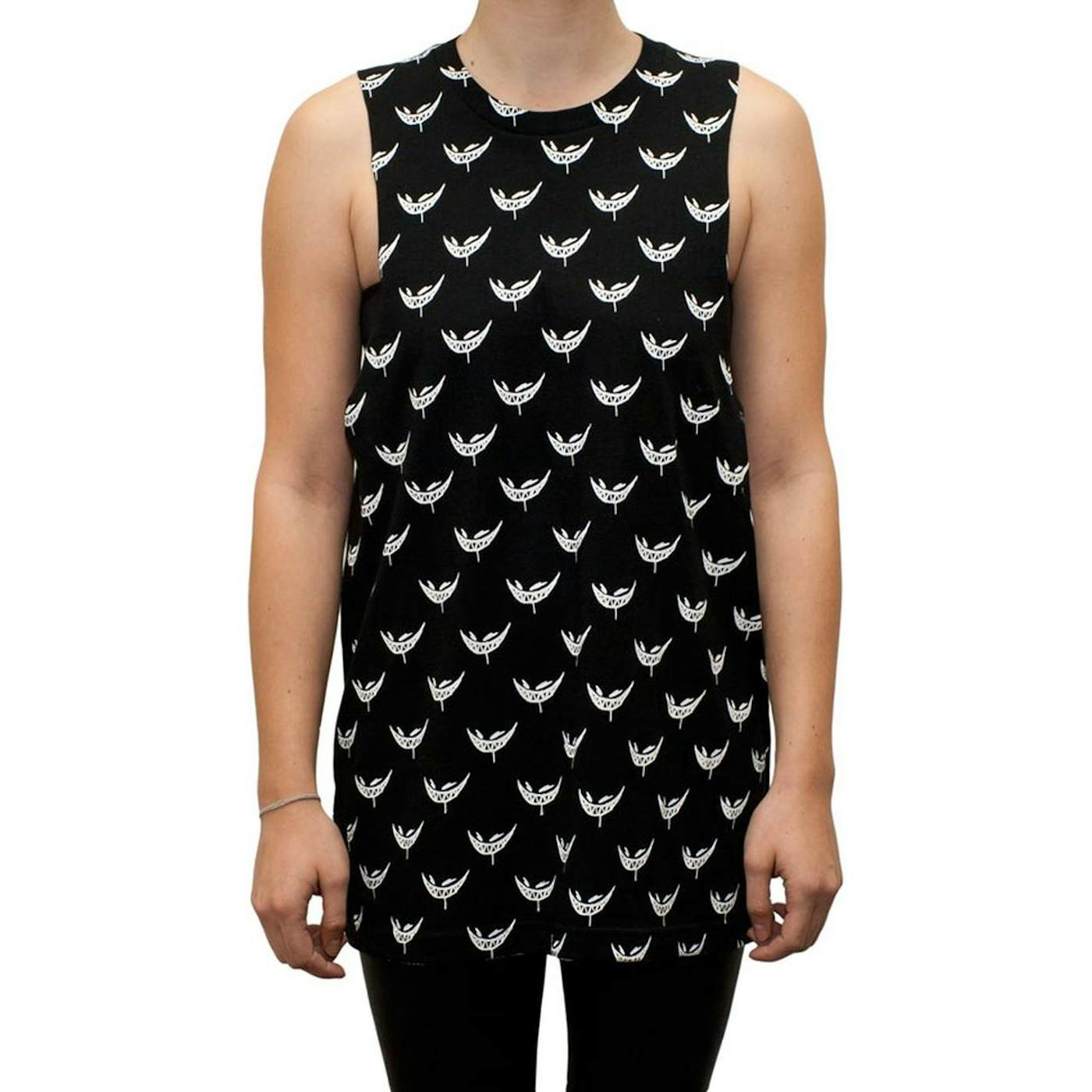 Feed Me // Black and White All Over Print Sleeveless