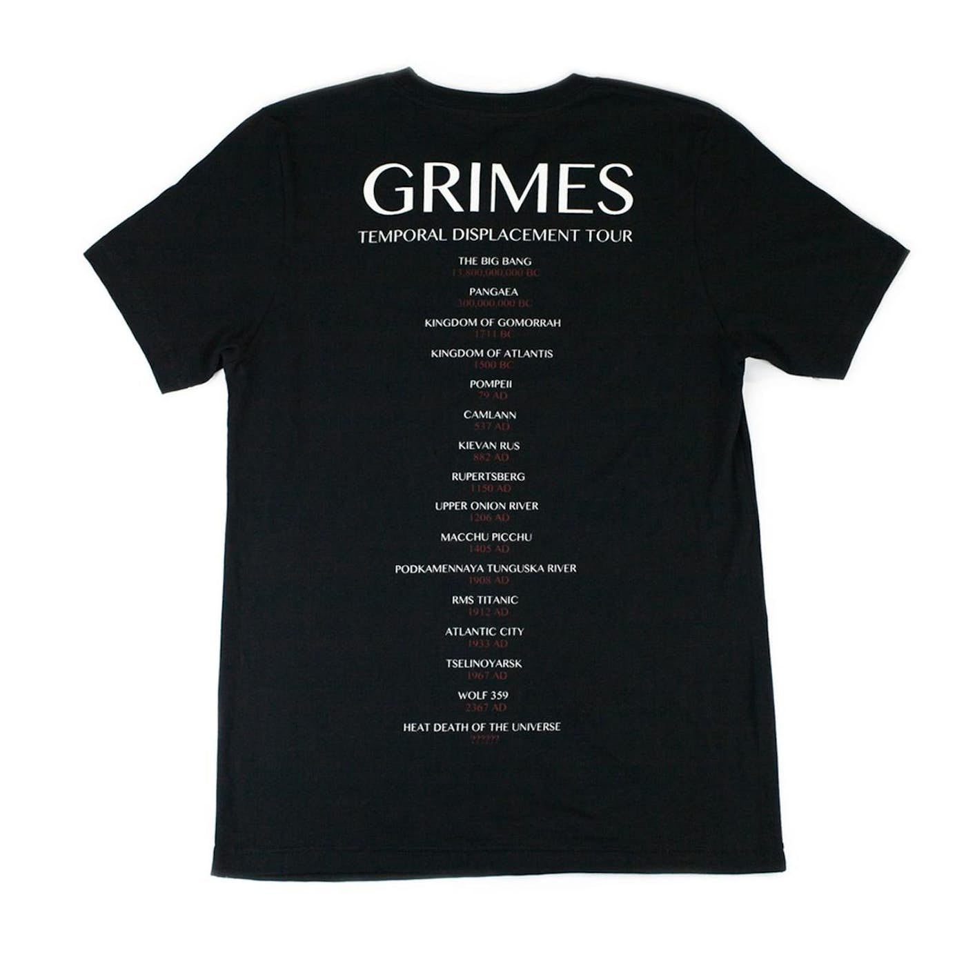 Grimes Rhinestone Cowgirls Tour T-Shirt with Tour Dates