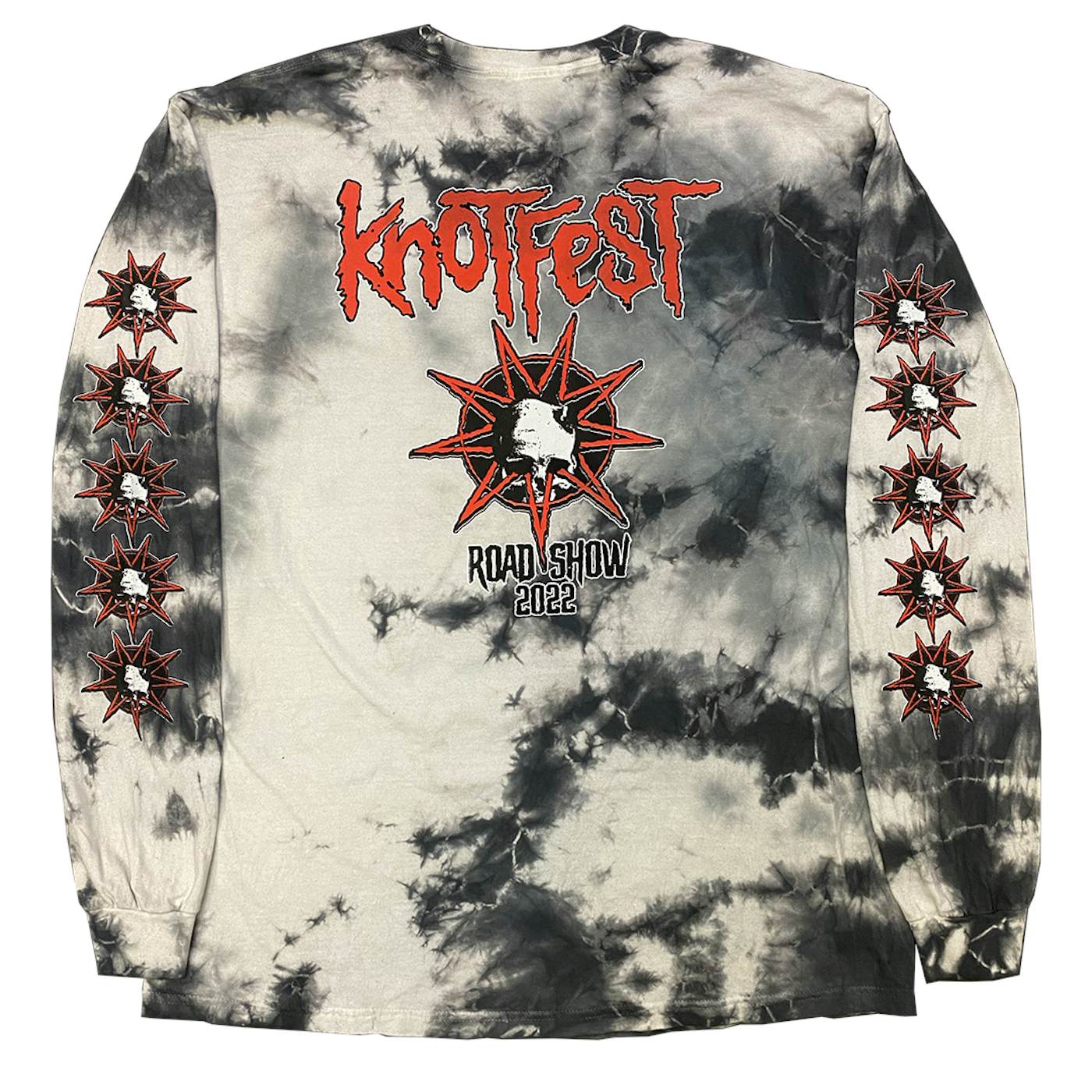 Slipknot Knotfest Leg 1 Deathknot Red Bomba Tie Dye Long Sleeve T-Shirt