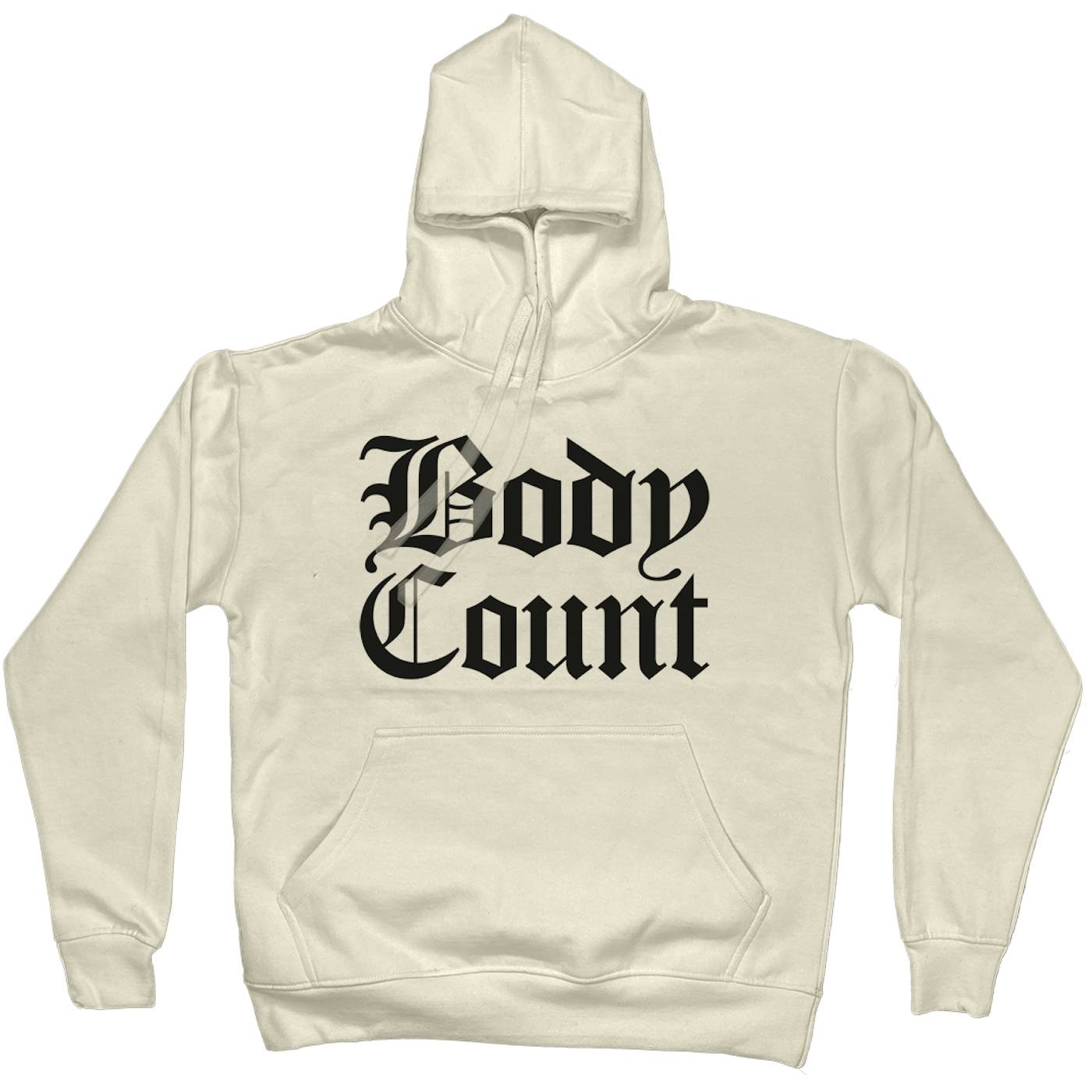 Body Count "Old English Logo" Pullover Hoodie in Natural