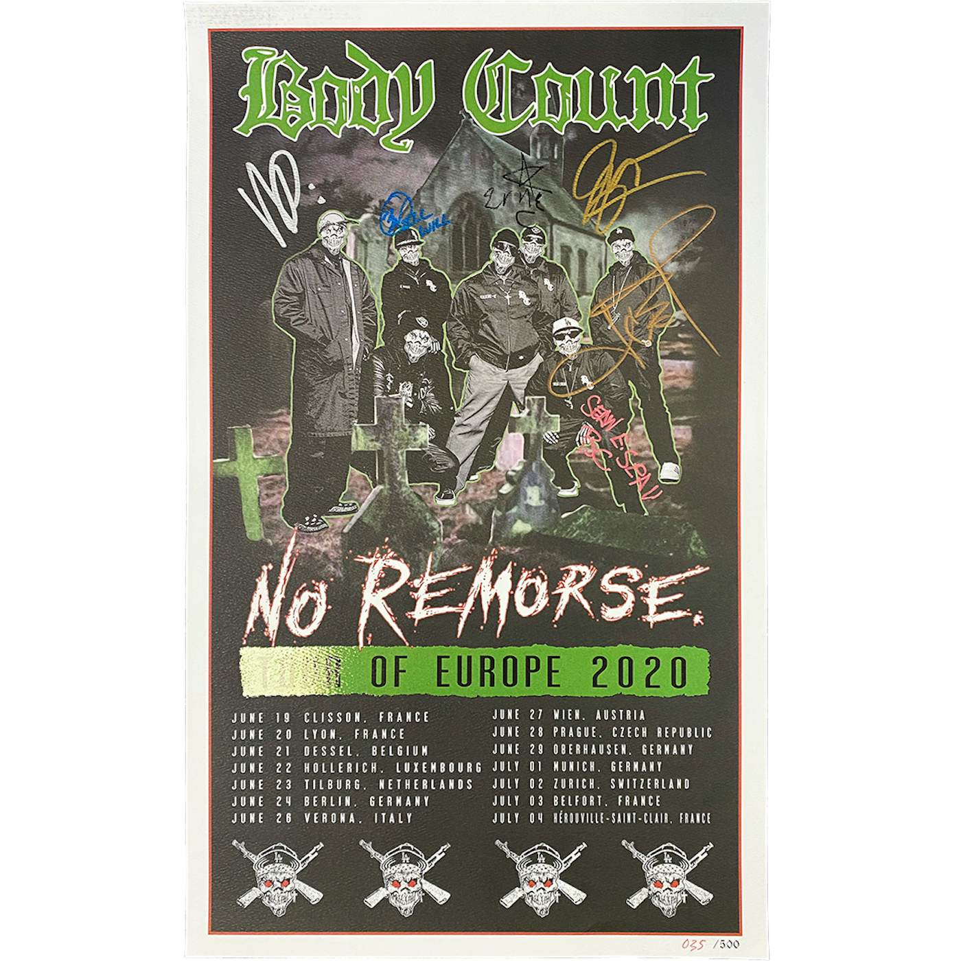 Body Count "Graveyard" AUTOGRAPHED Limited Edition Poster
