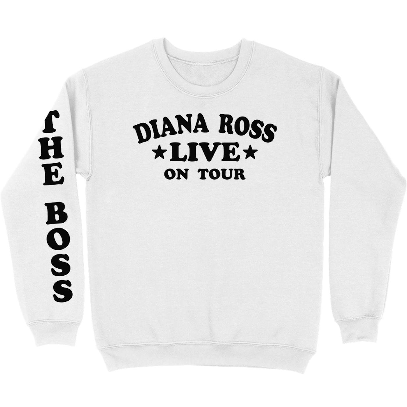 Diana Ross "Live On Tour" Crewneck Sweatshirt in White