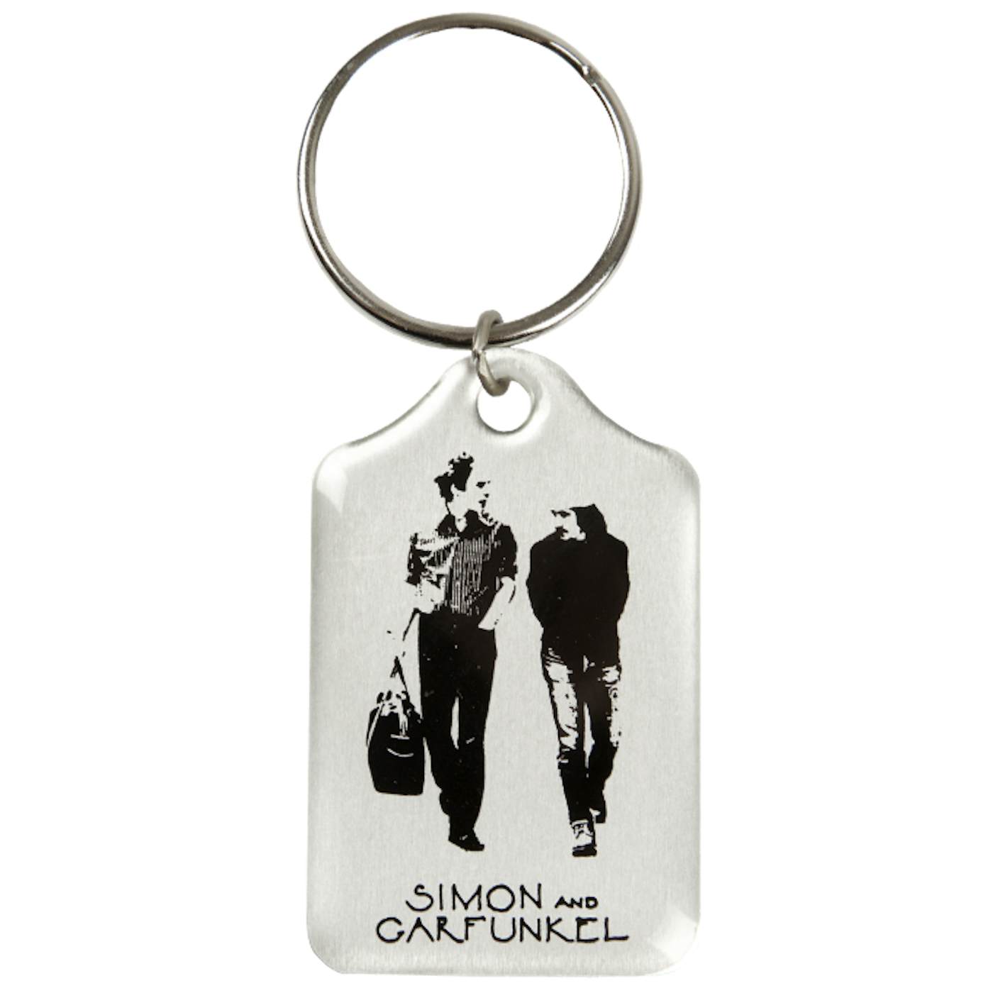 Simon & Garfunkel "Old Friends" Aluminum 1 3/8" x 2 1/4" Keychain