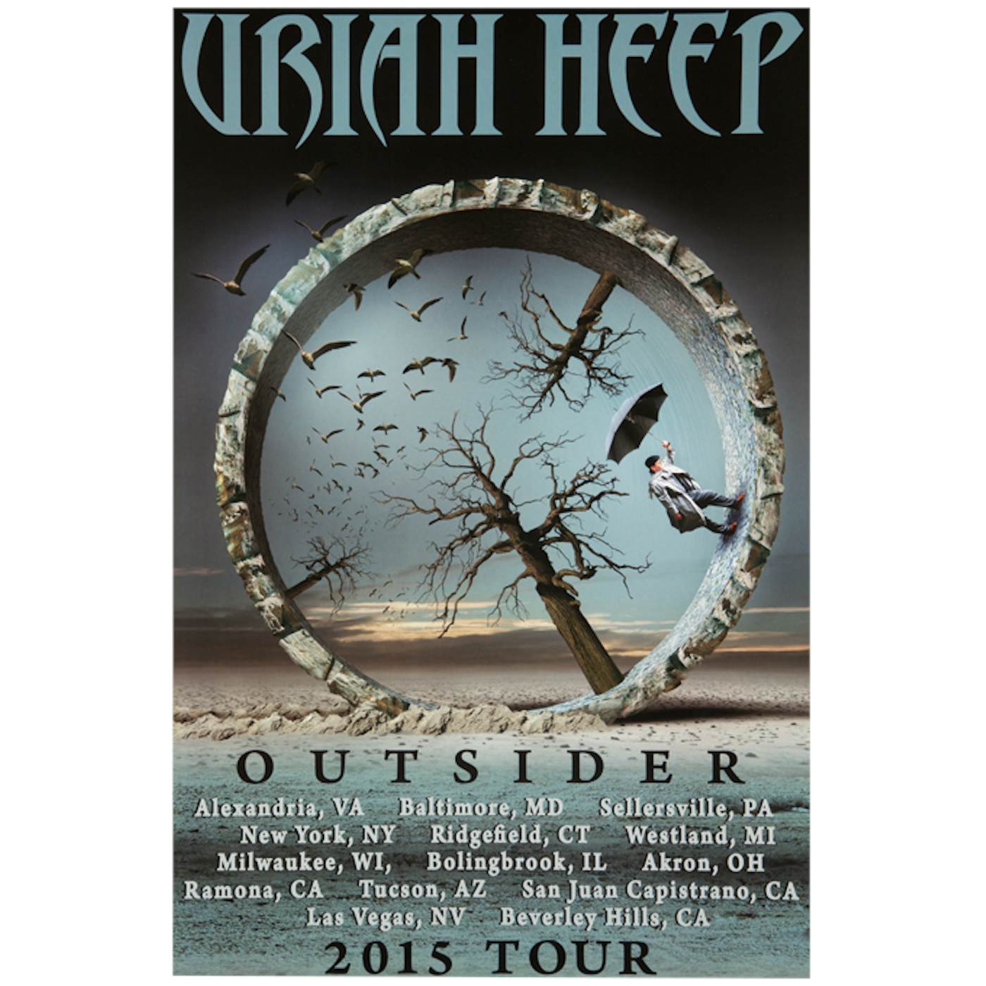 Uriah Heep "2015 Outsider" Tour Poster